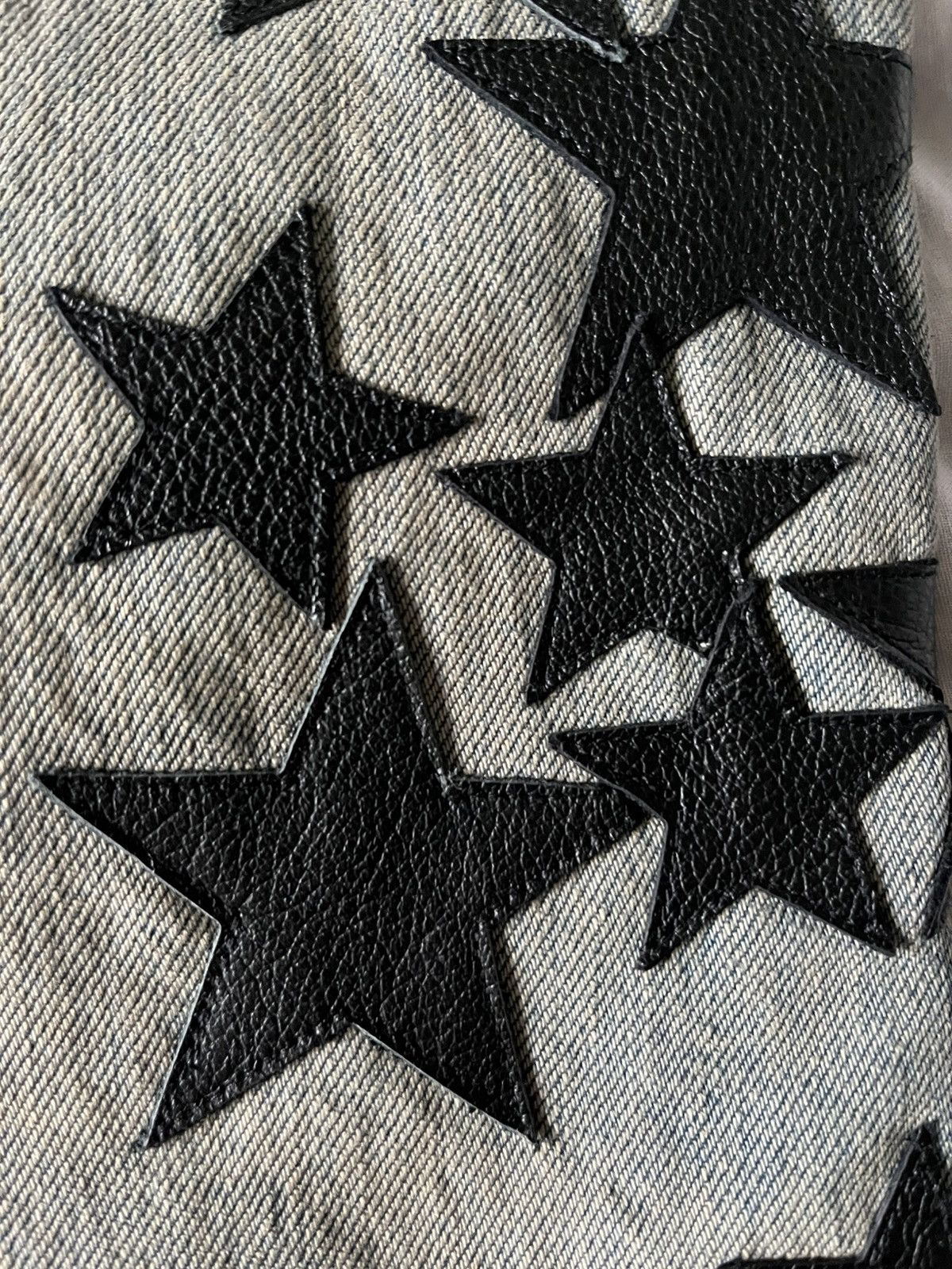 Amiri AMIRI Leather Star Straight Jeans Size US 34 / EU 50 - 2 Thumbnail