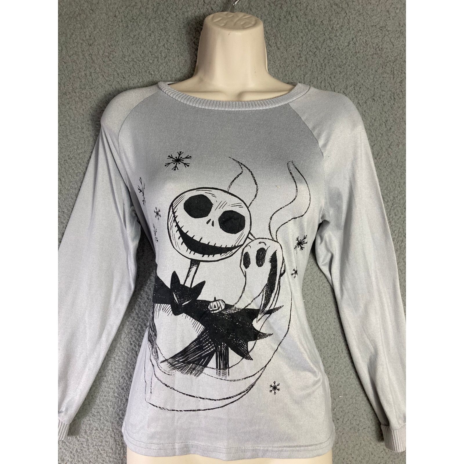 Disney Disney Women's Long Sleeve Pajama Top XS Jack Skellington Size XS / US 0-2 / IT 36-38 - 4 Thumbnail