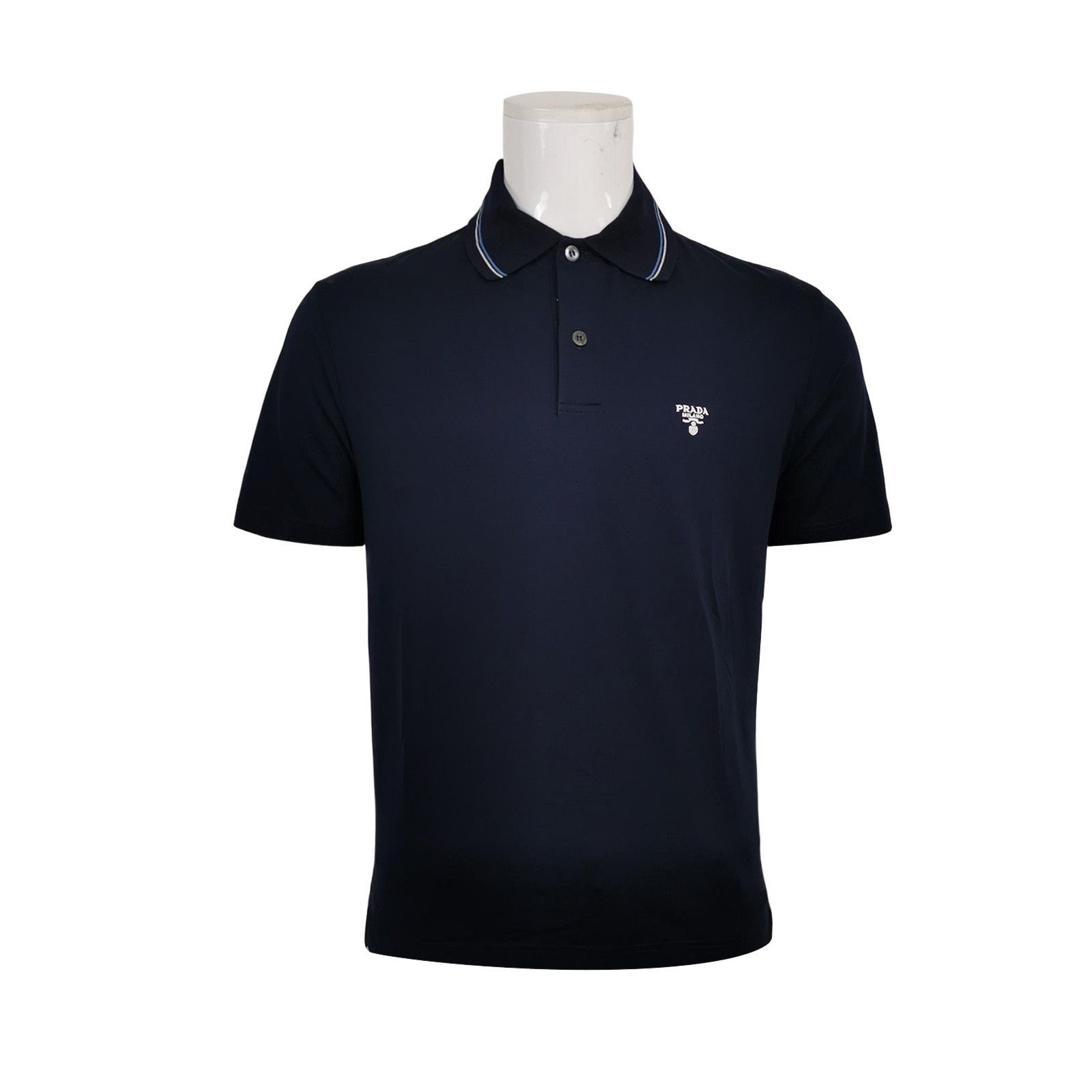 Prada Prada Logo Embroidery Cotton Polo Shirt Size M Size US M / EU 48-50 / 2 - 1 Thumbnail
