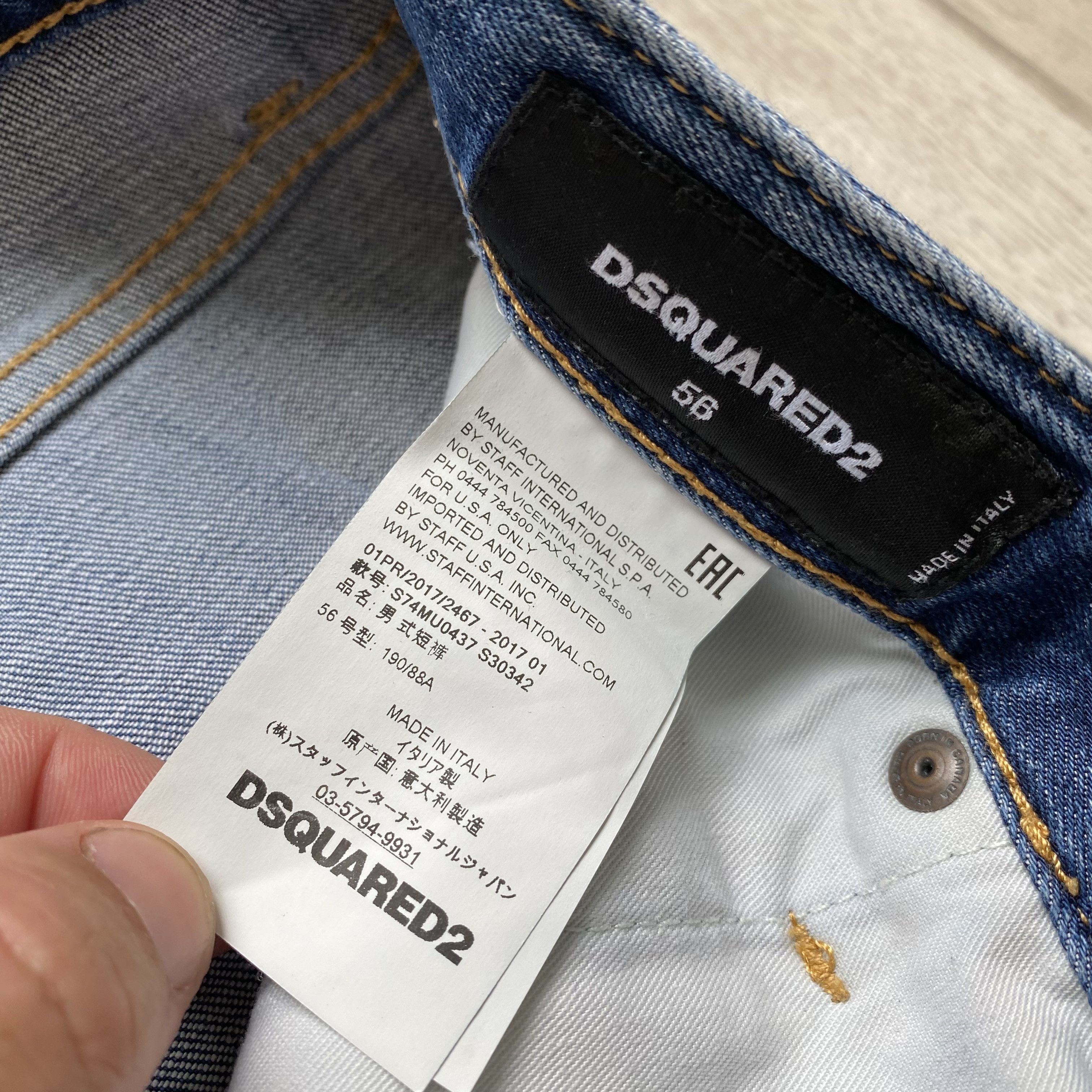 Dsquared2 🔥 Luxury Dsquared Denim Short Distressed jeans Size US 38 / EU 54 - 6 Thumbnail