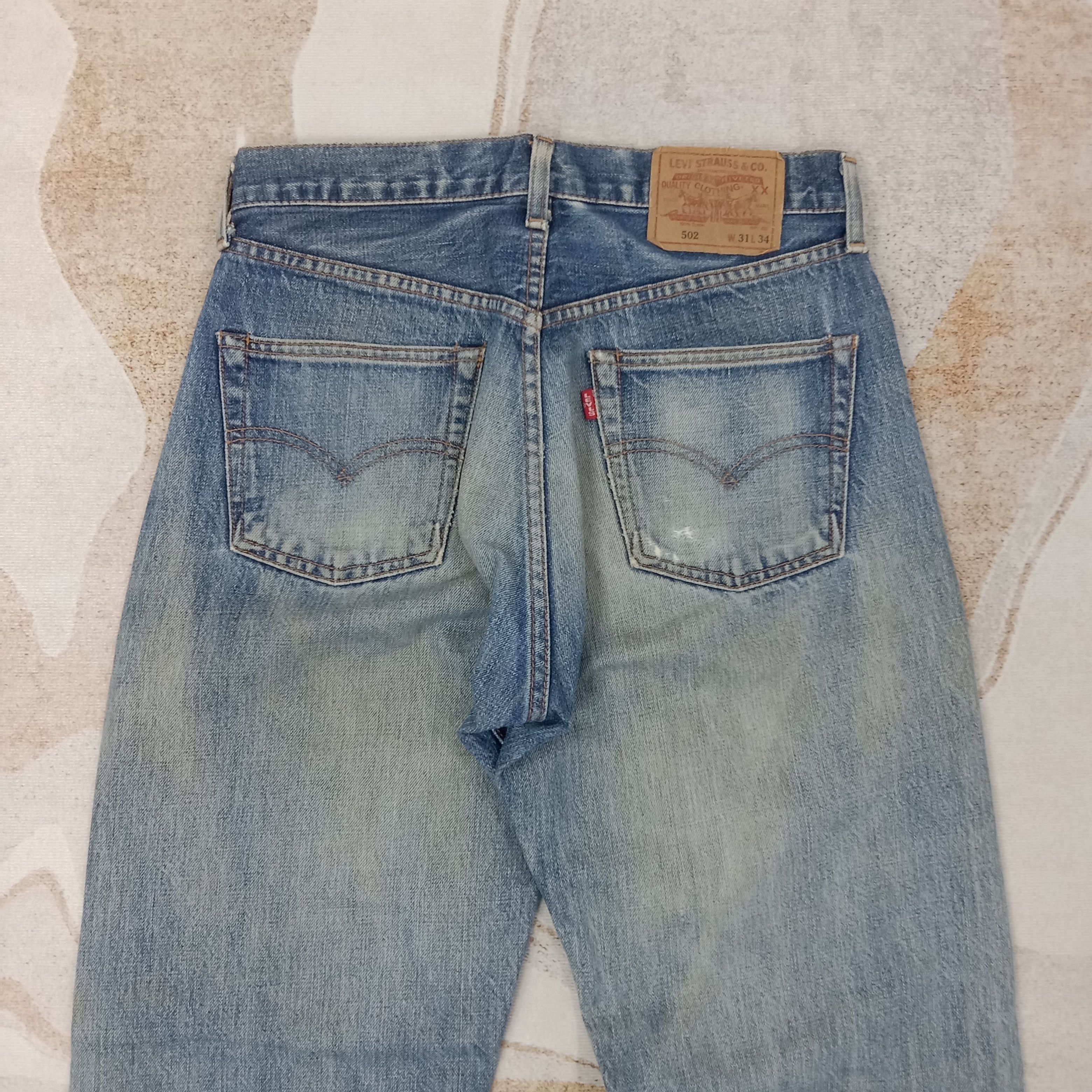 Levi's Levi's 502 Selvedge Distressed Big E Denim Jeans C258N17 Size US 29 - 7 Thumbnail