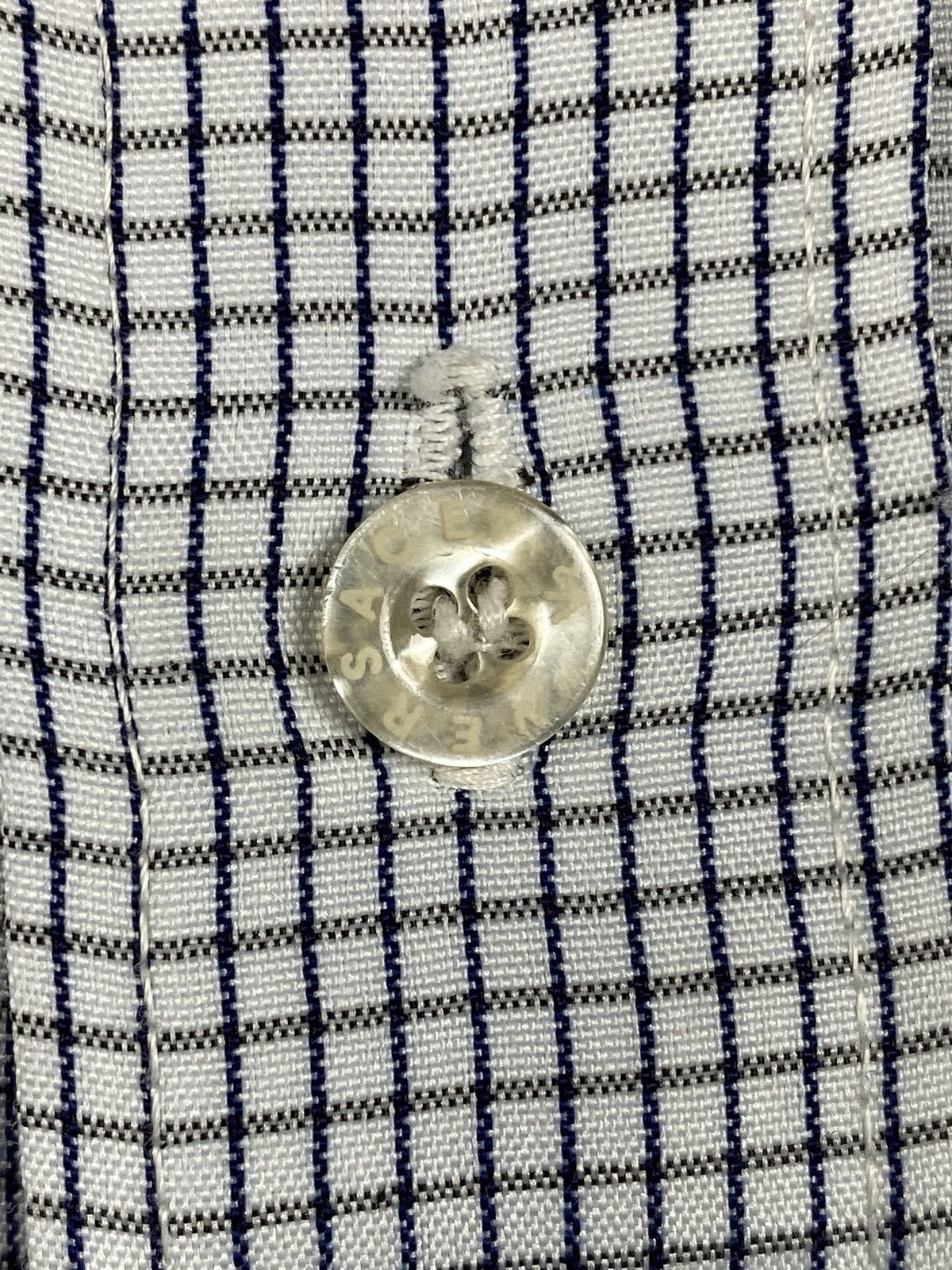 Versace Vintage Versace Classic V2 Micro Check Button Down Shirt Size US XL / EU 56 / 4 - 10 Thumbnail