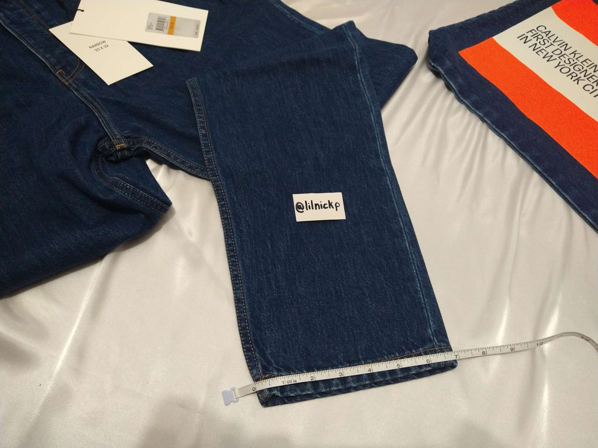 Calvin Klein 205W39NYC EST. 1978 Narrow Leg Apollo Blue Jeans Size US 33 - 6 Thumbnail