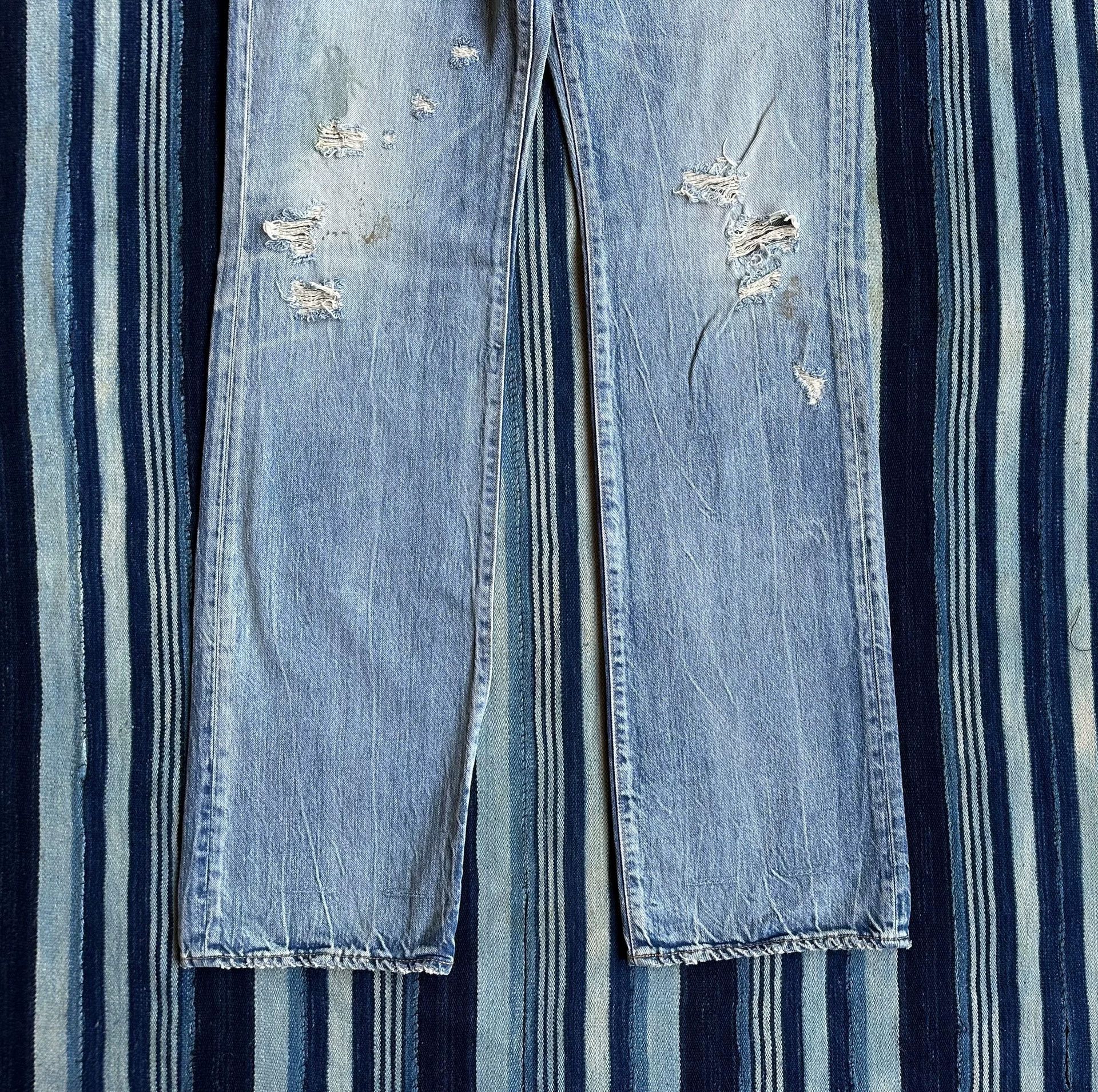 Prps Prps Purple Heavy Wash Dip Distressed Flare 29/31 Size US 29 - 4 Thumbnail
