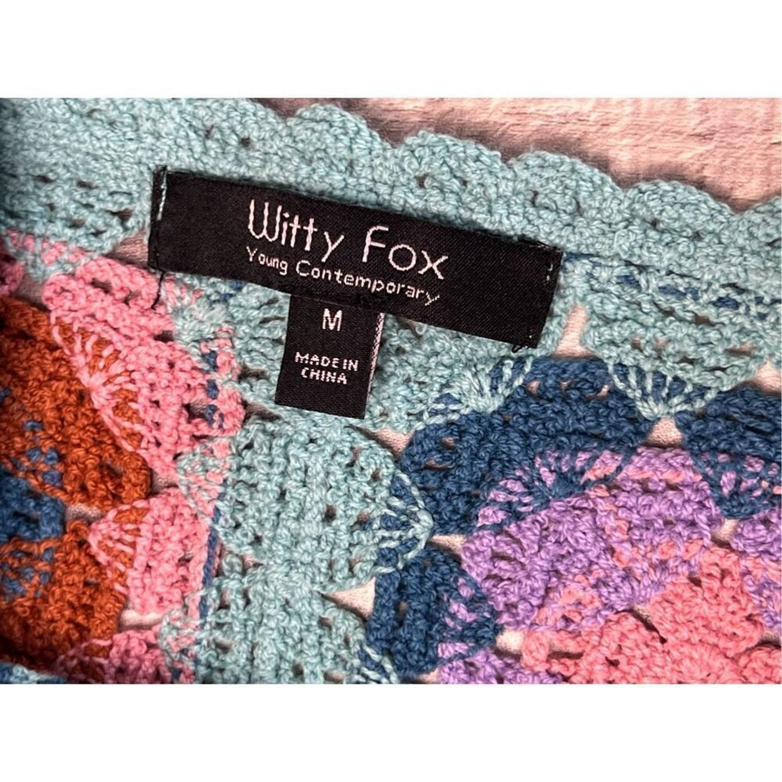 Other Witty Fox Bohemian Crocheted Crop Tank Top Green MEDIUM NWT Size M / US 6-8 / IT 42-44 - 5 Thumbnail