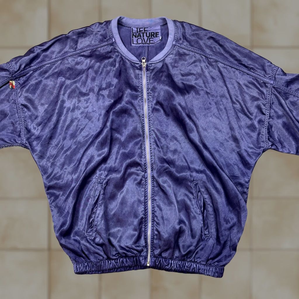 FREECITY VINTAGE Free City Satin Jump Parachute Bomber Jacket Women L Purple Bomber Jacket Womens Large Satin Jump Parachute Free City Size L / US 10 / IT 46 - 1 Thumbnail