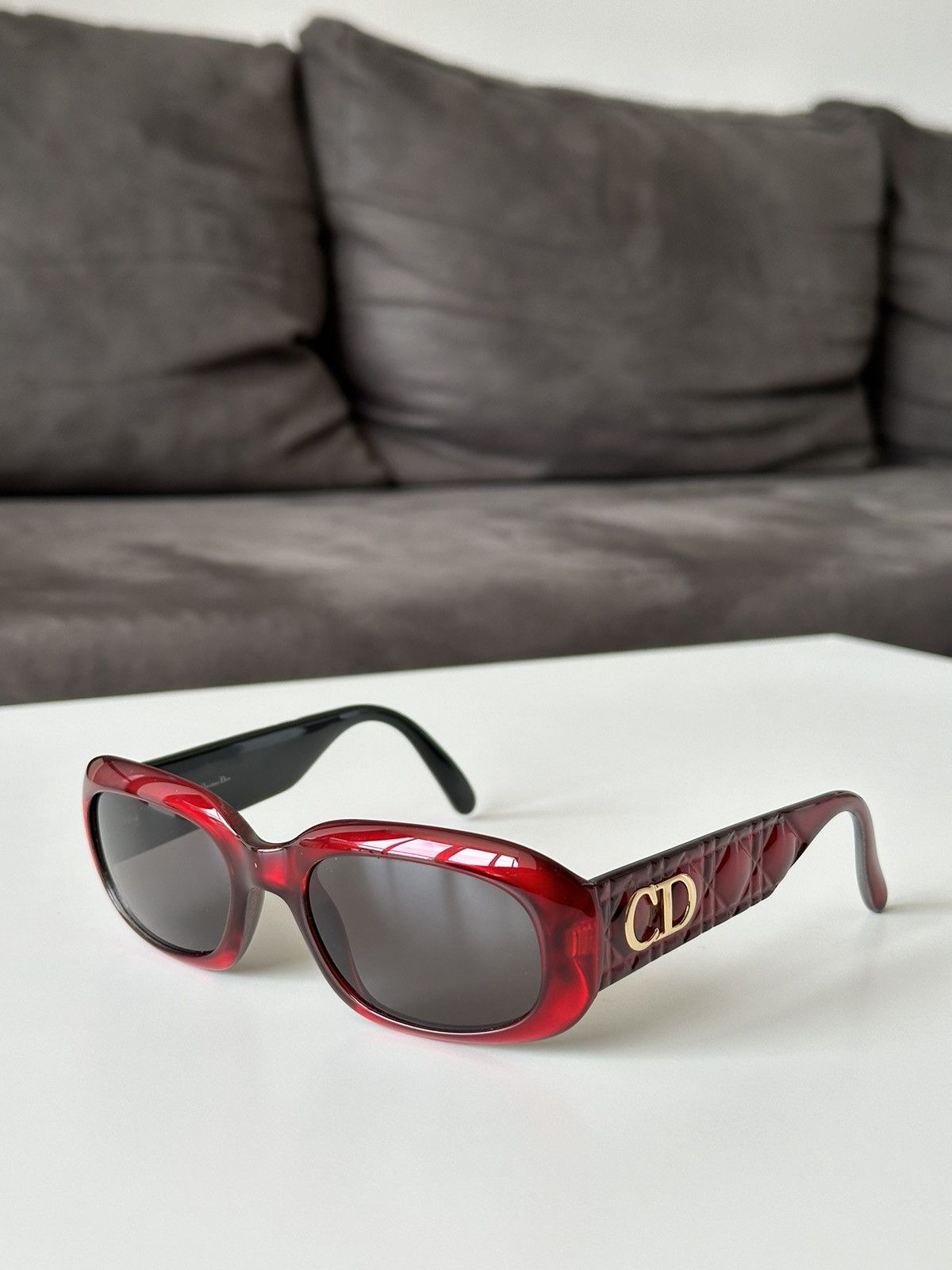 Christian Dior Monsieur DIOR Red Big Logo CD Cannage Sunglasses Vintage CD 2006 Size ONE SIZE - 11 Thumbnail