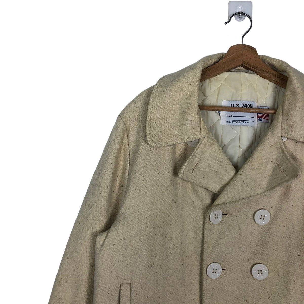 Schott 🔥90’s VINTAGE U.S. 740N PEA JACKET SCHOTT MADE IN USA Size US M / EU 48-50 / 2 - 8 Thumbnail