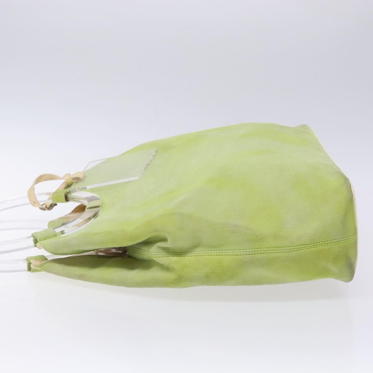 Celine CELINE Hand Bag Suede Silver Light Green Size ONE SIZE - 5 Thumbnail