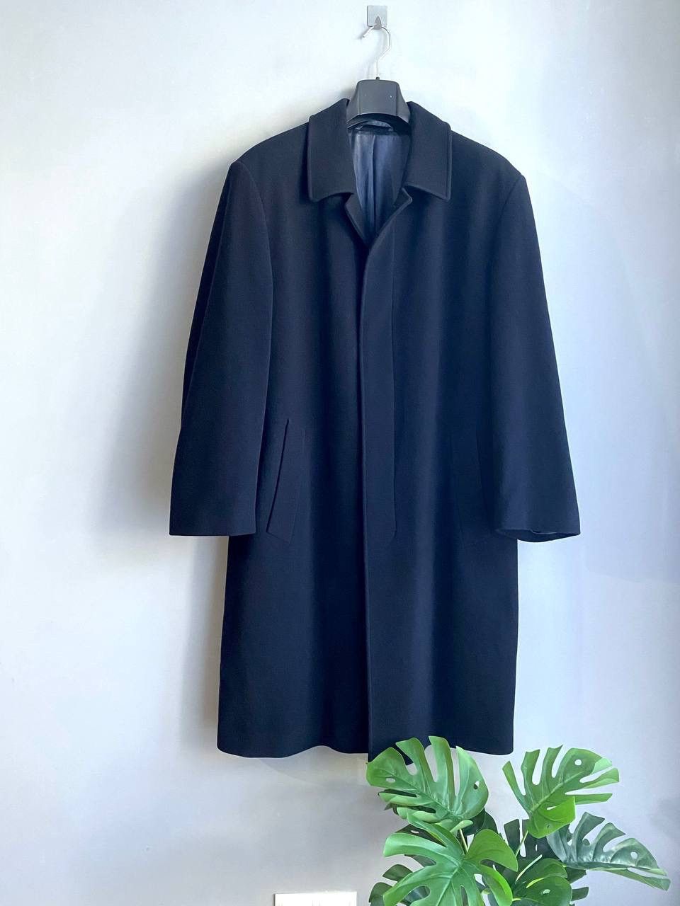 Yves Saint Laurent Yves Saint Laurent Wool/Cashmere Dark Blue Men's Coat, 52/L Size US L / EU 52-54 / 3 - 1 Thumbnail