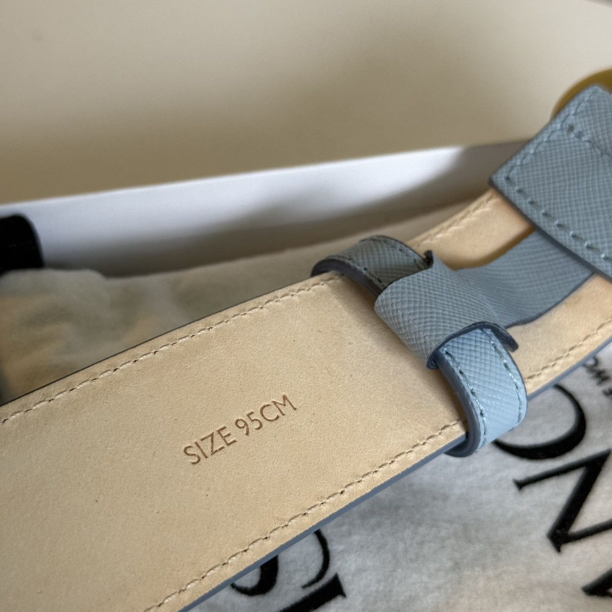 Casablanca Casablanca Leather Belt Blue/Gold Size 95 Size ONE SIZE - 4 Thumbnail