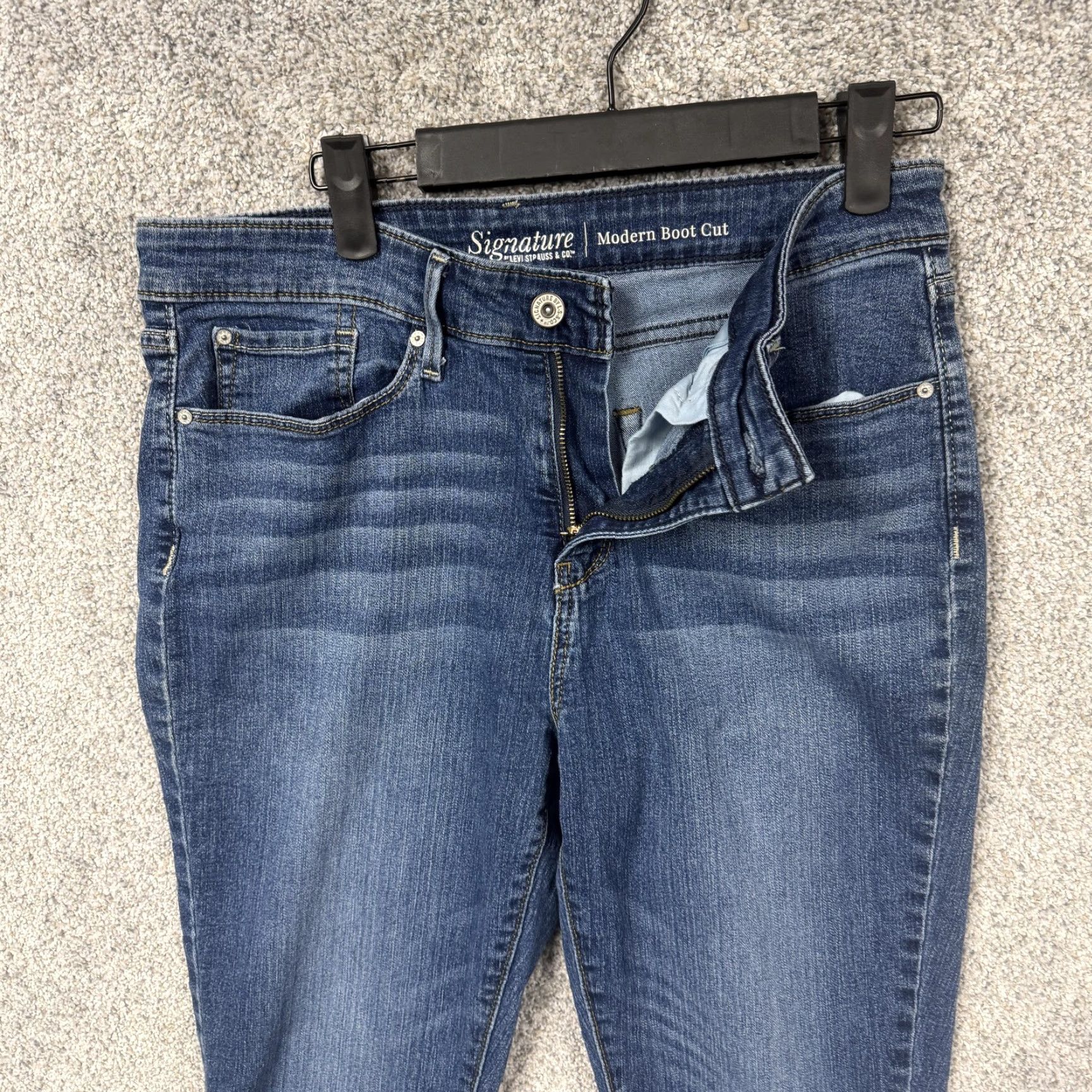 Vintage Signature Levi's Modern Bootcut Jeans Womens 10S Bootcut Denim Blue Medium 30x27 5-Pocket Stretch Jeans Womens Size 32" / US 10 / IT 46 - 6 Thumbnail