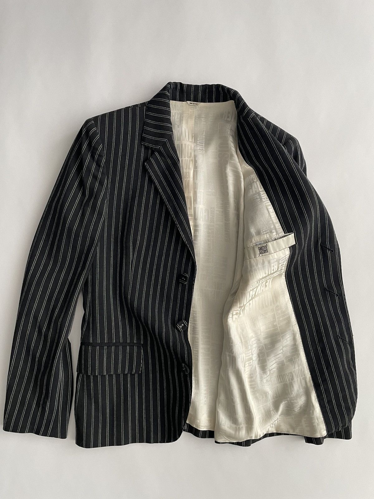 Jean Paul Gaultier Jean Paul Gaultier 2000’s Striped Wool Blazer Size US S / EU 44-46 / 1 - 7 Thumbnail