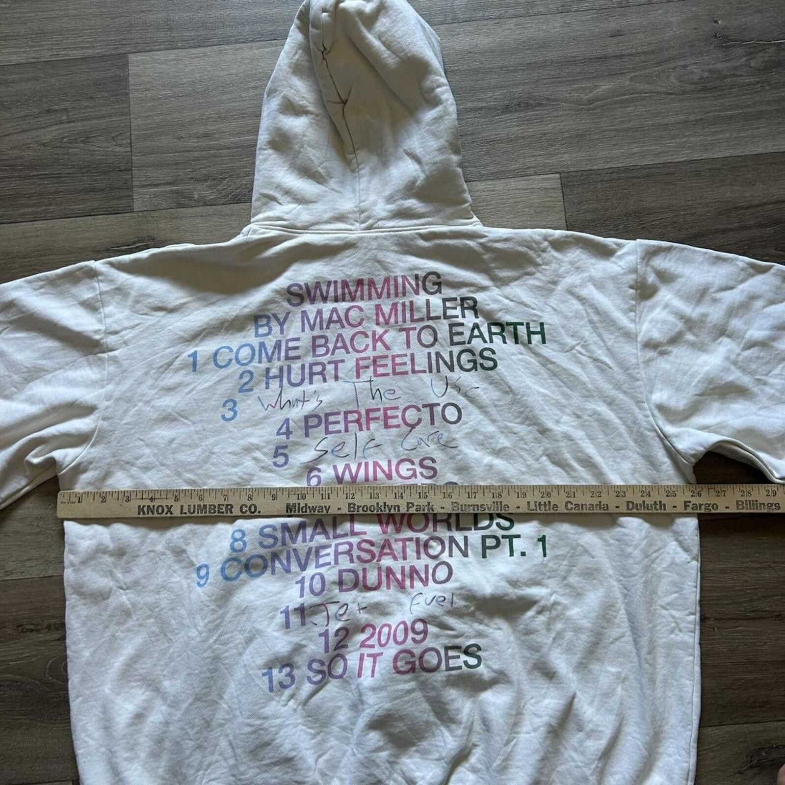 Other Swimming Mac Miller Official Tour Tracklist Hoodie XL rare Size US XL / EU 56 / 4 - 6 Thumbnail