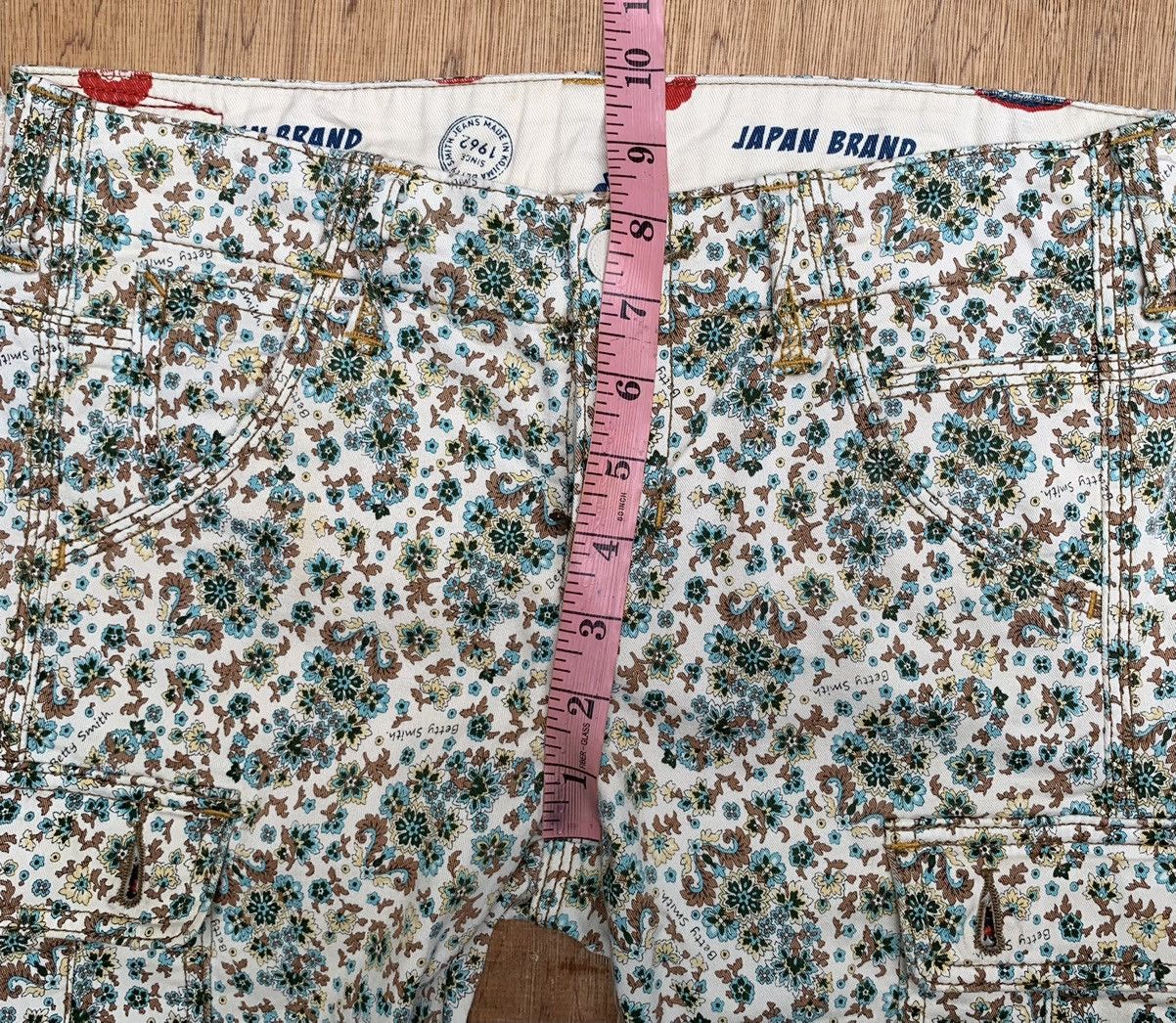 Japanese Brand Betty Smith Origin Is Kojima Streching Fullprint Cargo Pant Size 29" - 20 Thumbnail
