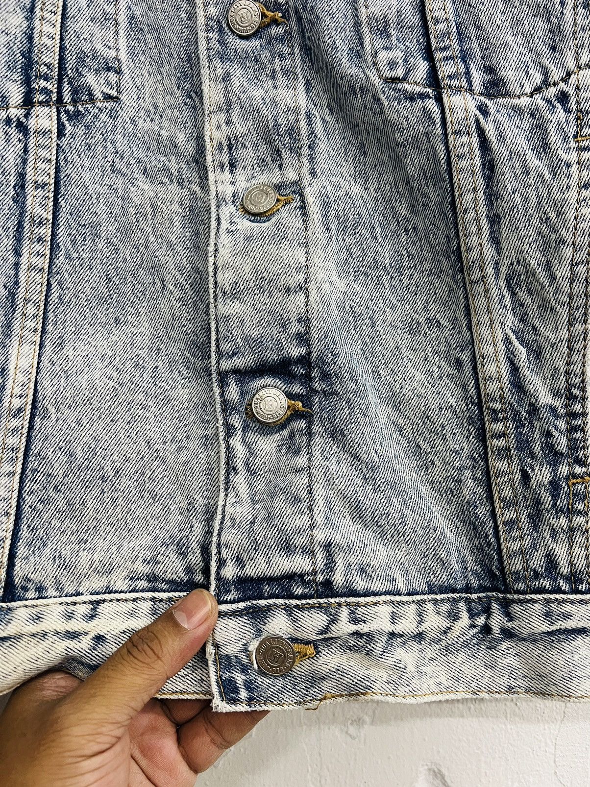 Big John × Vintage Vtg 90’ BIG JOHN SPIRIT Distressed Denim Jacket Size US L / EU 52-54 / 3 - 7 Thumbnail