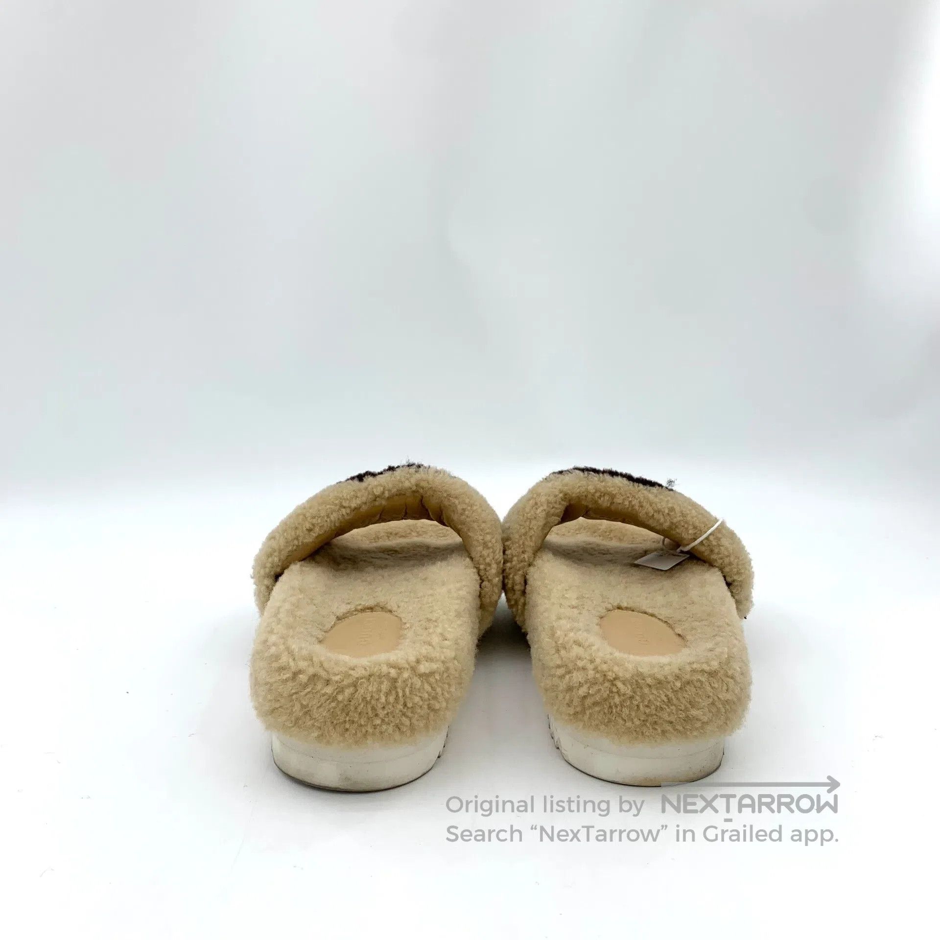 Gucci Guicci Light Brown Double G Velvet Casual Flat Furry Slipp Size US 5.5 / IT 35.5 - 4 Thumbnail