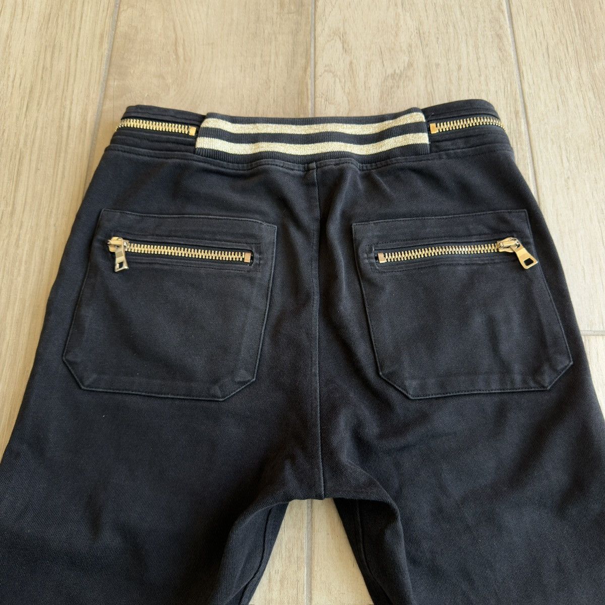 Balmain Gold Gimmick Zipper Jogger Biker Sweatpants Size US 28 / EU 44 - 5 Thumbnail