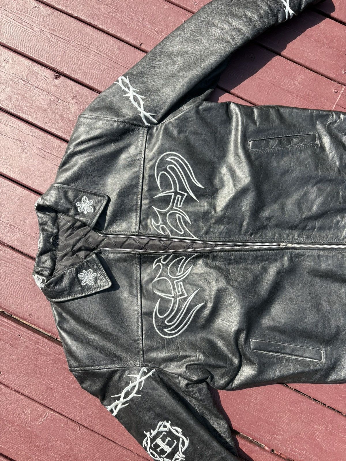 Other Opus 1 LambSkin Leather Jacket, Black and White, Elisium Size US XL / EU 56 / 4 - 5 Thumbnail