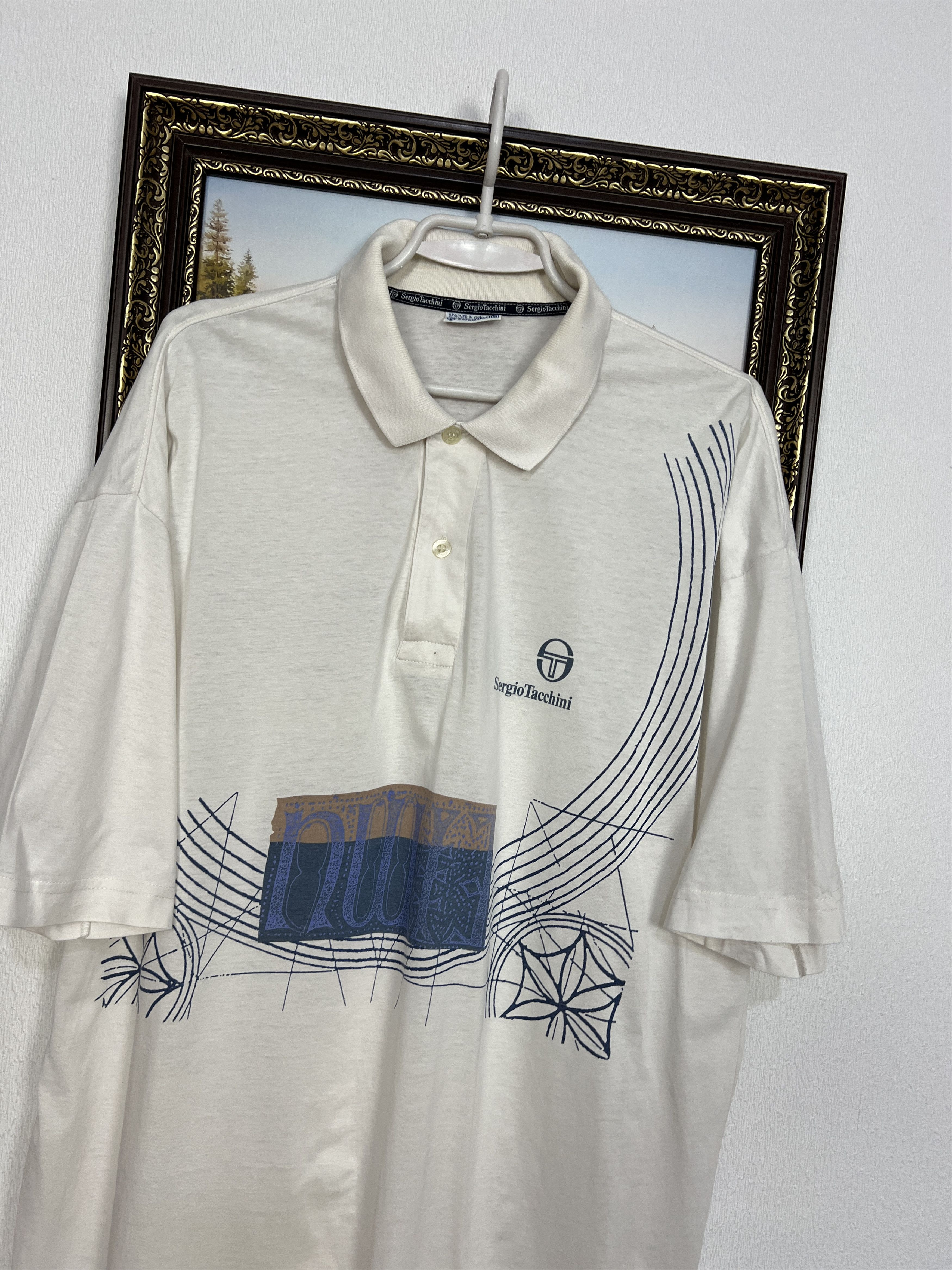 Vintage 90's Sergio Tacchini Tennis Polo Shirt Jersey Trikot