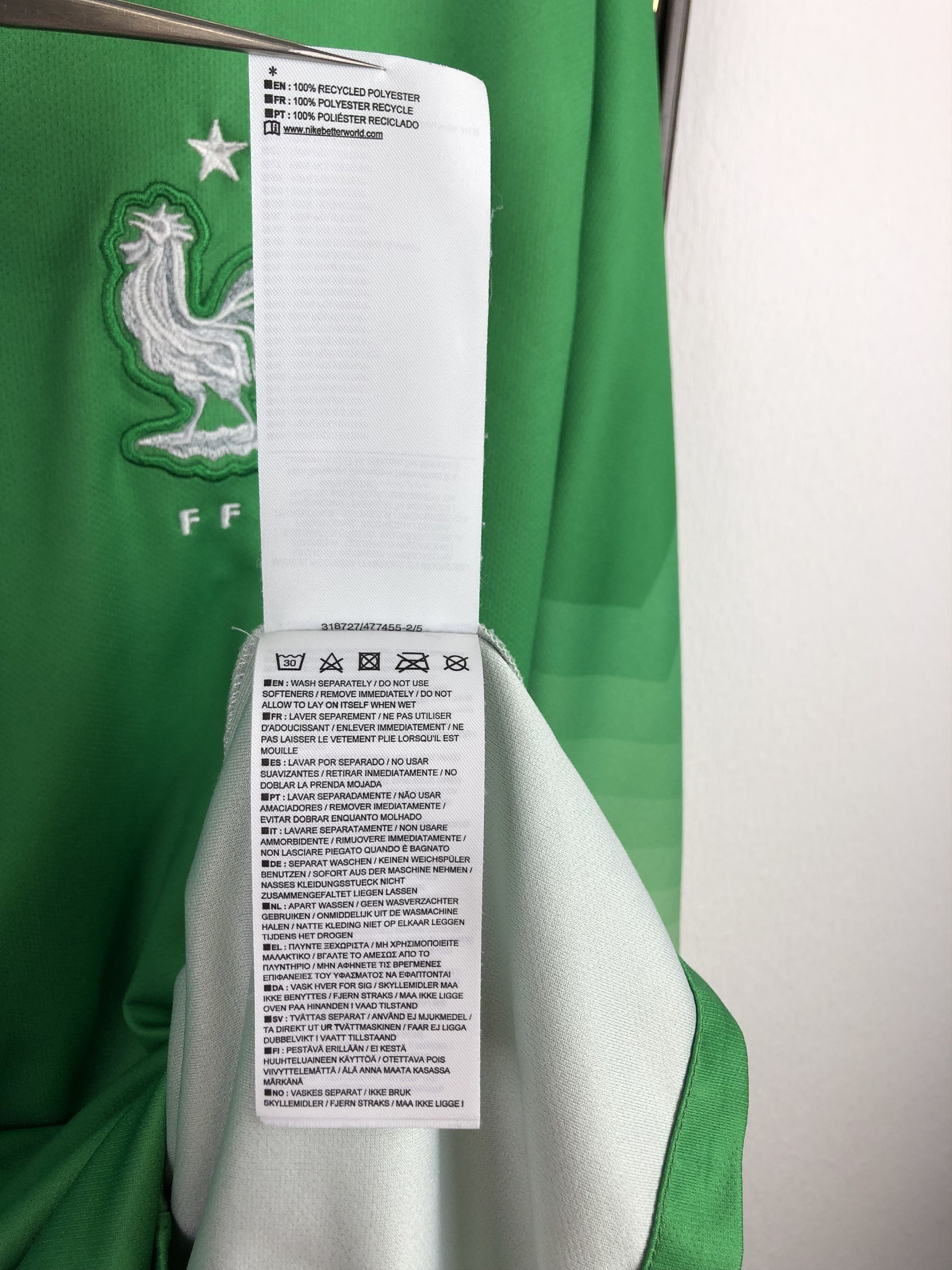 Nike 2014 France Shirt Nike Goalkeeper Jersey Lloris Soccer Size US XL / EU 56 / 4 - 11 Thumbnail
