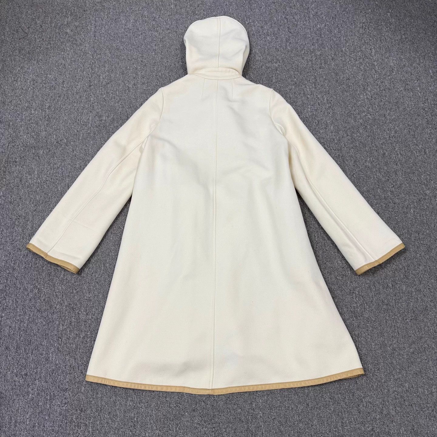 Hermes Hermes white colorblock leather wool overcoat 34 Unworn Size XS / US 0-2 / IT 36-38 - 2 Thumbnail
