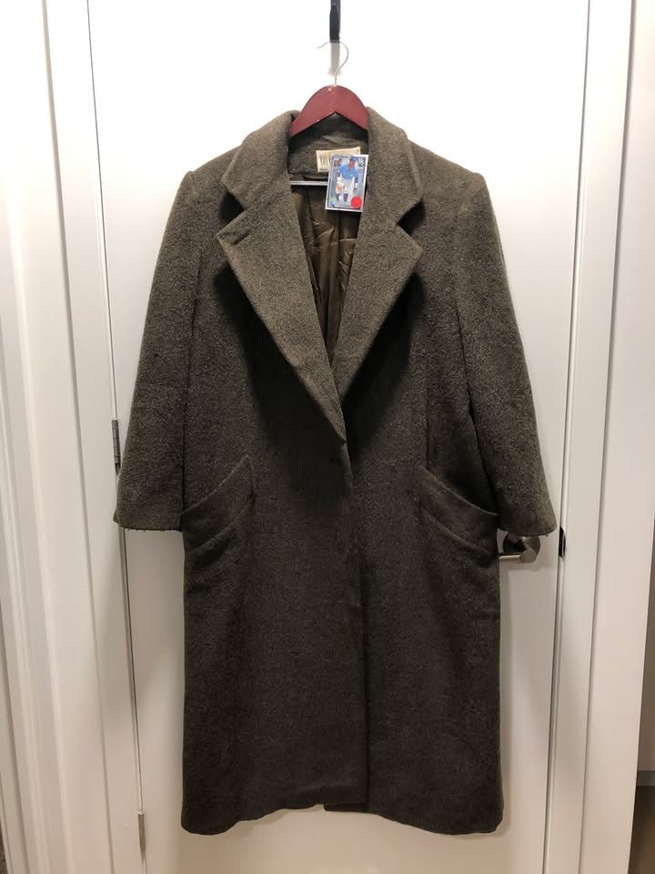Bill Blass Dark Olive Green Vintage Coat Size US L / EU 52-54 / 3 - 1 Thumbnail
