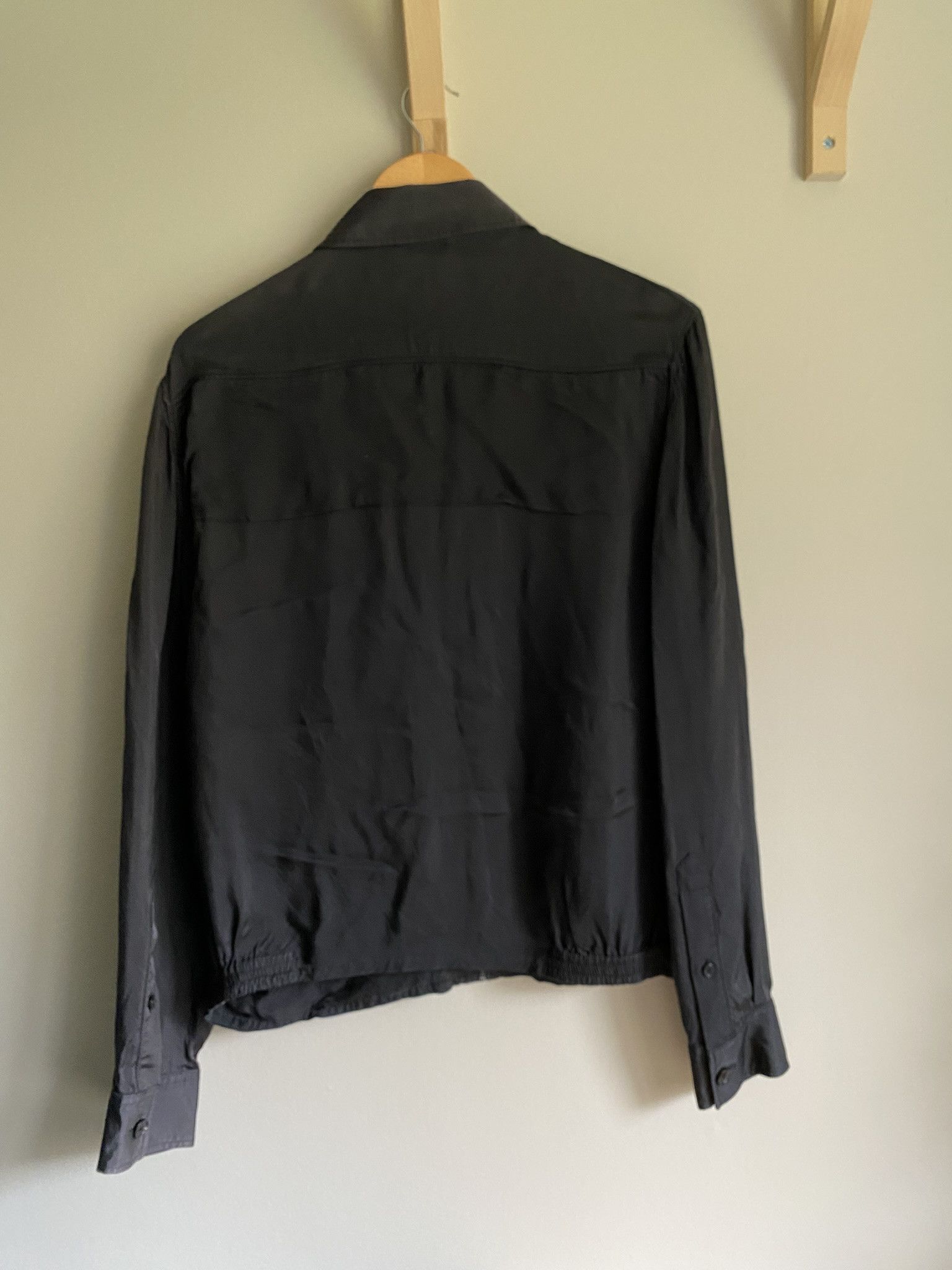 Acne Studios 48/M - Lightweight Zip Jacket - Silky Black Size US M / EU 48-50 / 2 - 2 Thumbnail