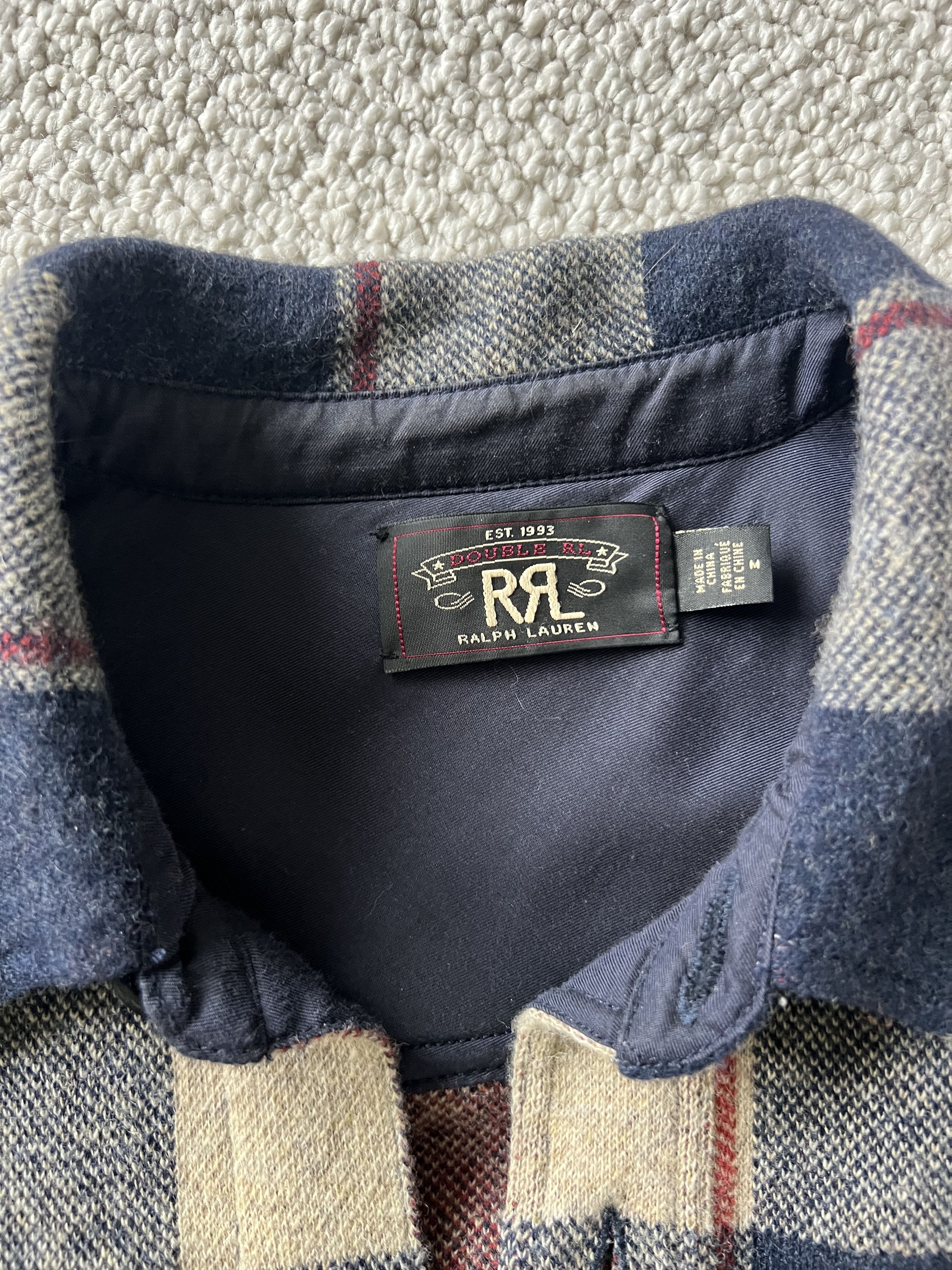 RRL Ralph Lauren Plaid Wool-Cashmere Workshirt Sweater Size US M / EU 48-50 / 2 - 3 Thumbnail
