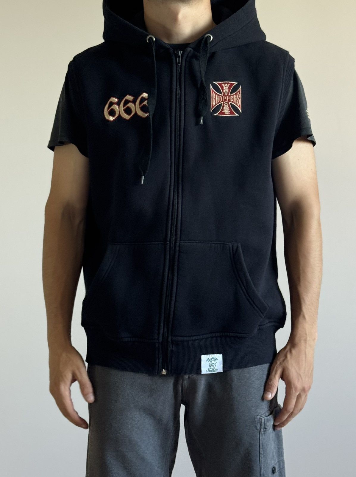 West Coast Choppers West Coast Chopper Big Cross Logo Sweatshirt vest hoodie Size US L / EU 52-54 / 3 - 4 Thumbnail