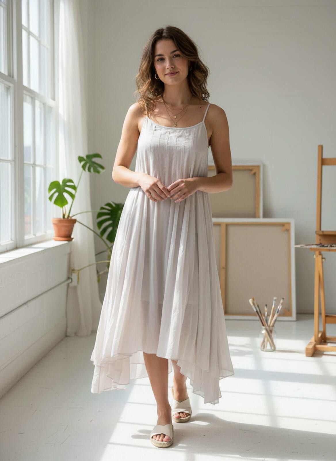 CP Shades CP shades Lia dress blush Flowing Midi strap $244R Size M / US 6-8 / IT 42-44 - 1 Thumbnail