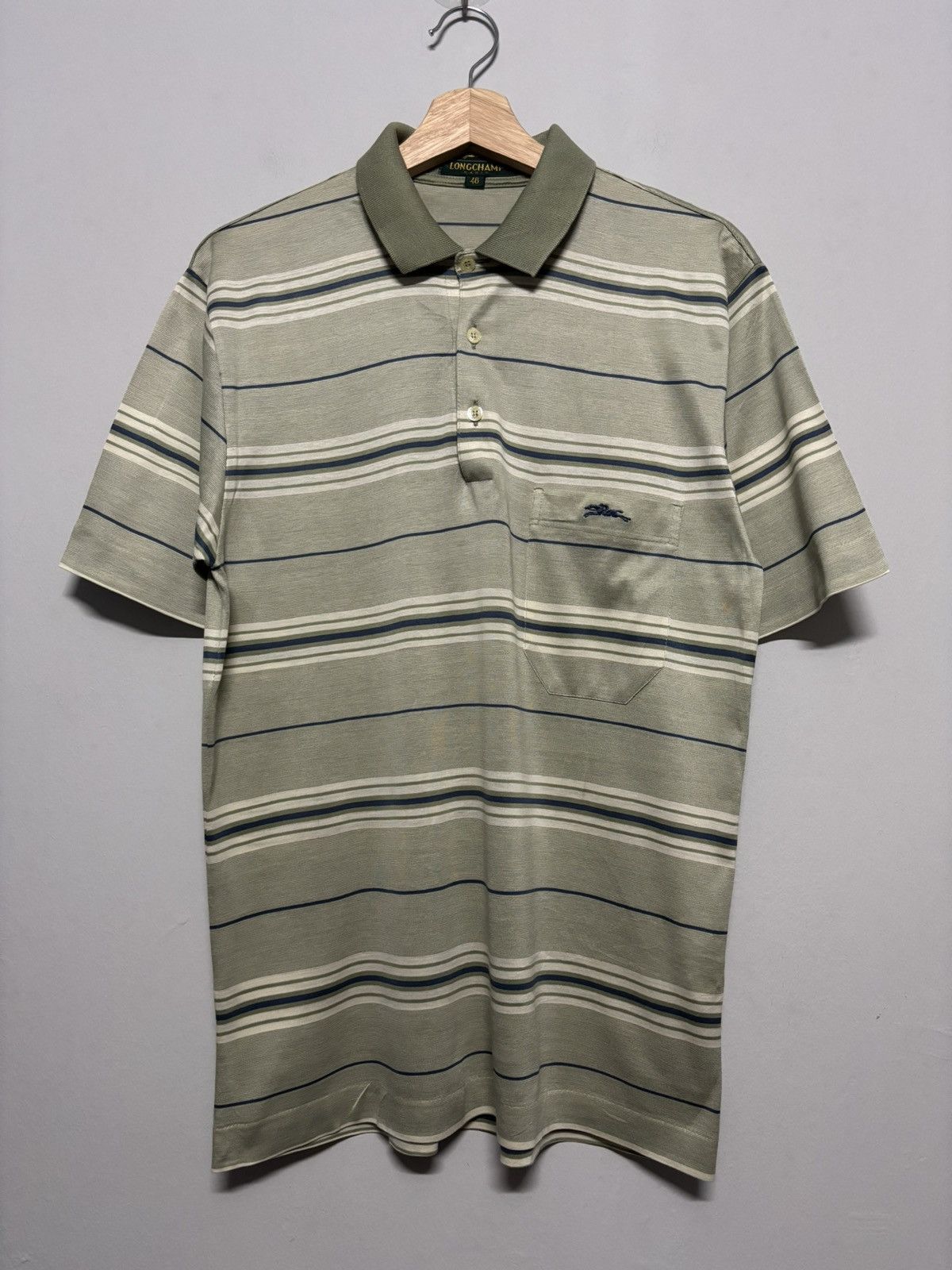 Longchamp Vintage Longchamp Stripe Polo Shirt Size US M / EU 48-50 / 2 - 1 Thumbnail