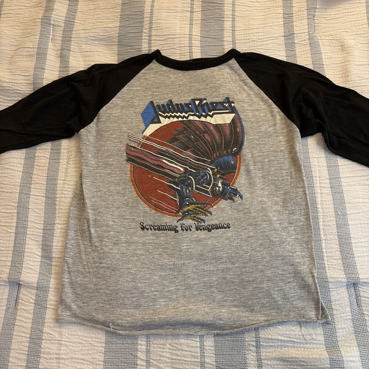 Band Tees × Vintage Vintage Judas Priest 1983 Rock T-Shirt ScreamingForVengeance Size US L / EU 52-54 / 3 - 1 Thumbnail