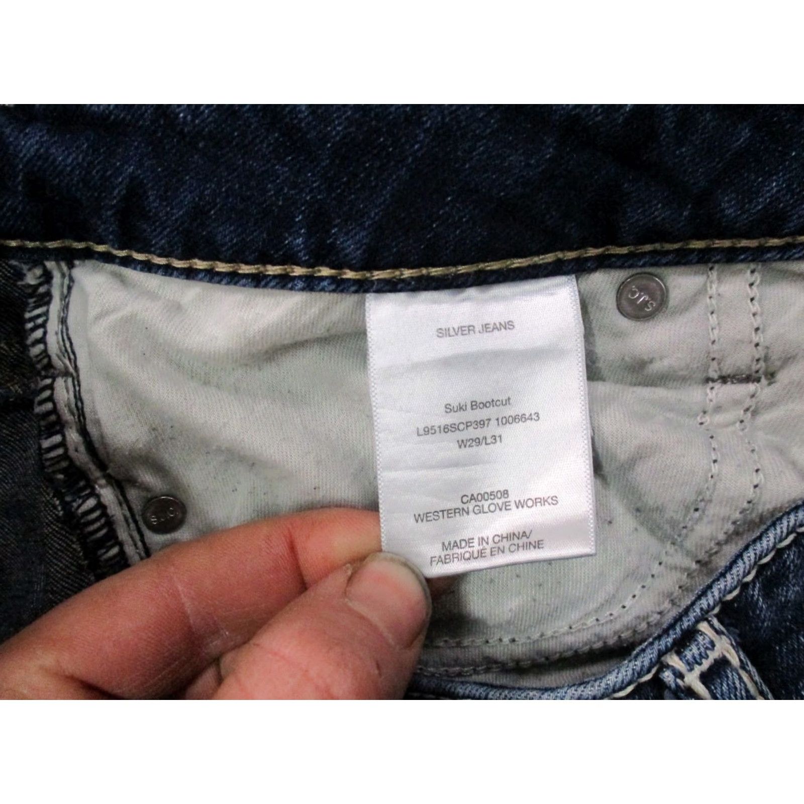 Silver Jeans Co. Silver Jeans Suki Bootcut Jeans Women's 29x31 Blue Denim Stretch Slim 5-Pocket Size 29" - 5 Thumbnail
