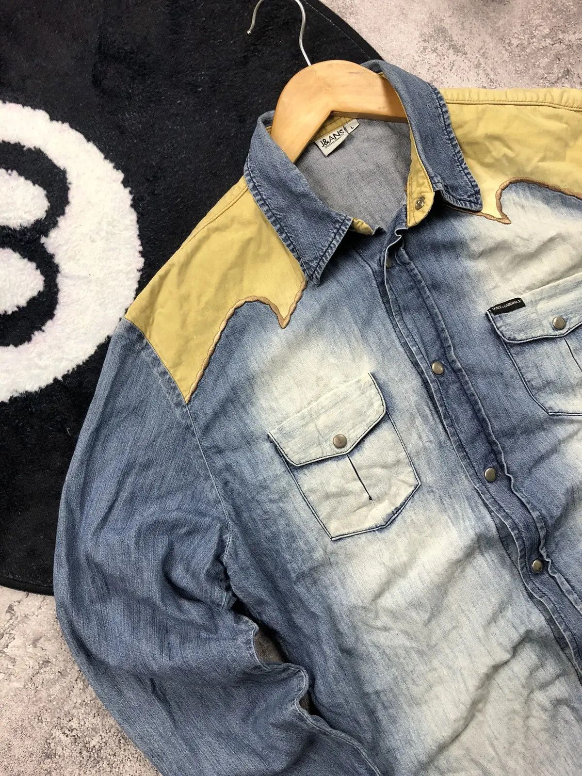 Dolce & Gabbana DOLCE&GABBANA Vintage J&ANS AvantgardeStreetwear Denim Shirt Size US L / EU 52-54 / 3 - 4 Thumbnail