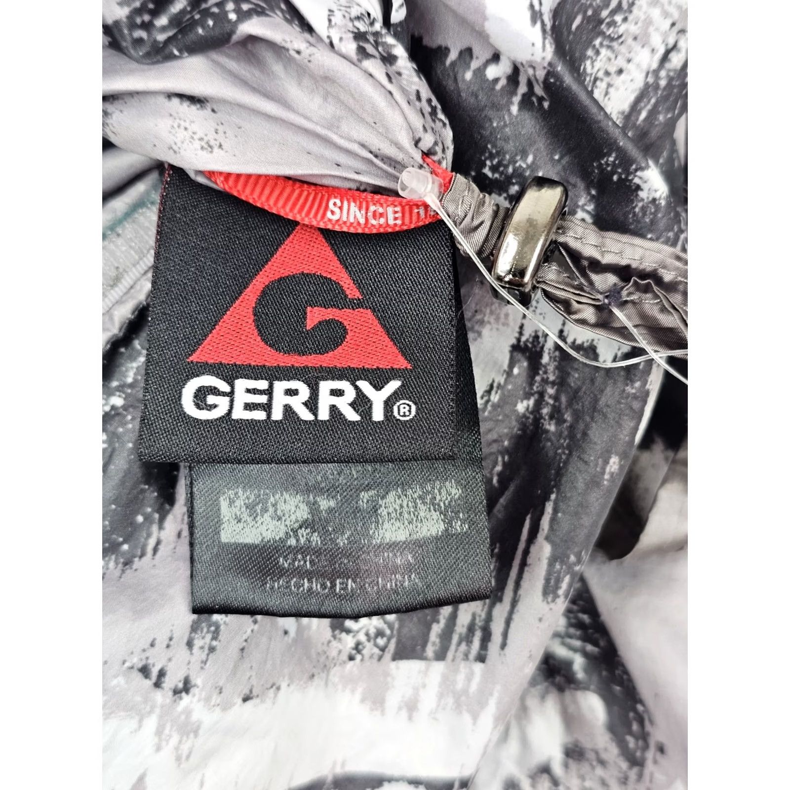 Vintage Gerry Down Full Zip Reversible Hooded Puffer Vest Women M Silver Packable Marble Size M / US 6-8 / IT 42-44 - 5 Thumbnail