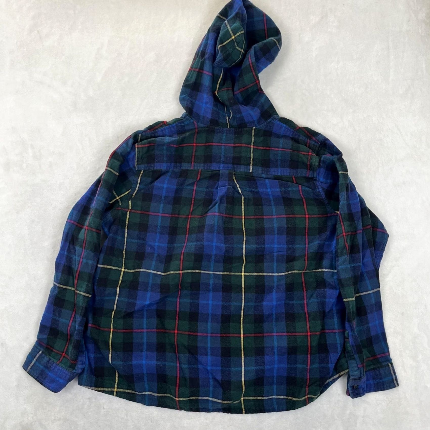 Vintage VINTAGE L.L. Bean Jacket Mens XL Blue Plaid Flannel Hooded Full Zip Lightweight Size US XL / EU 56 / 4 - 7 Thumbnail