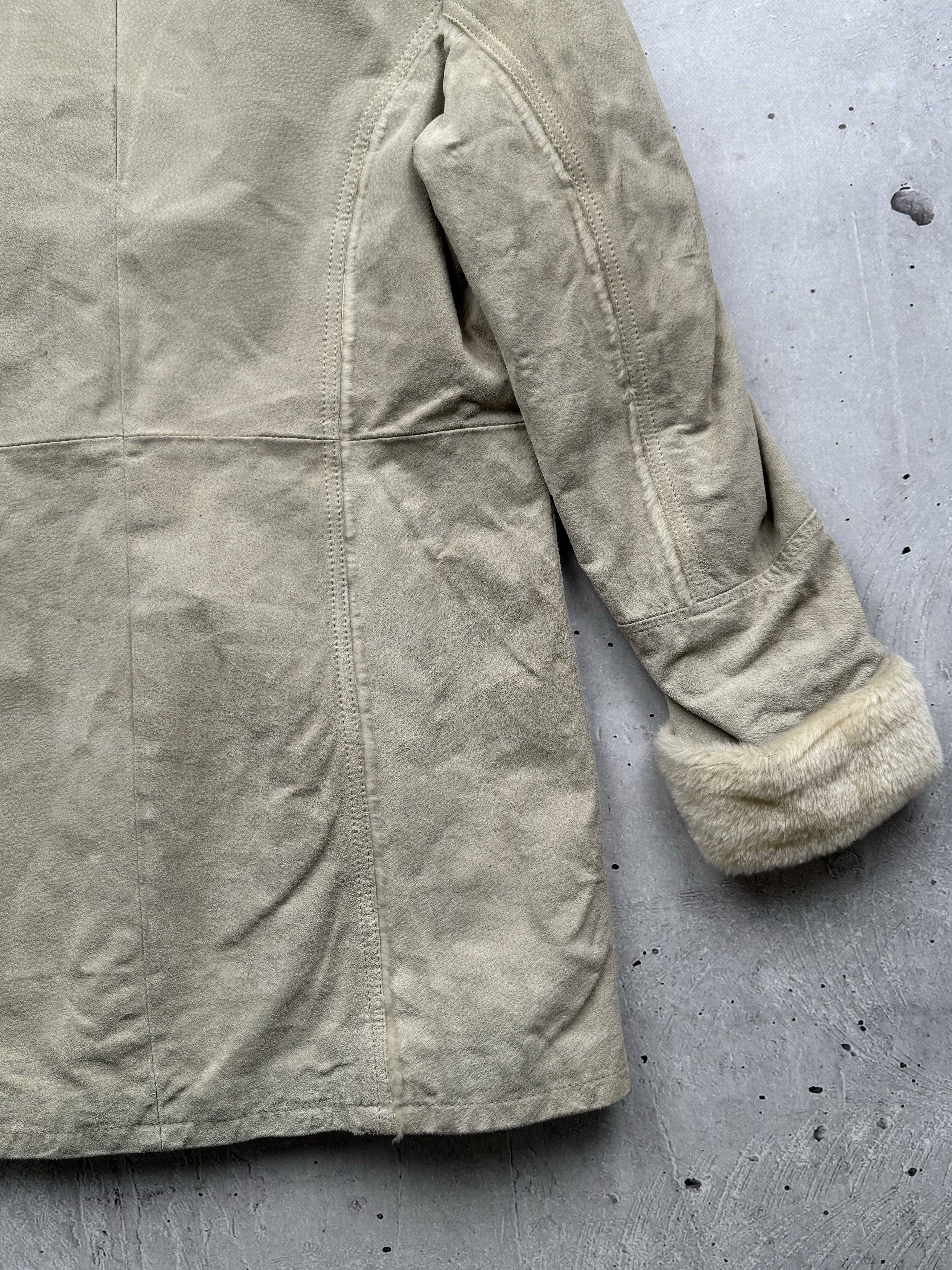 Genuine Leather × Vintage Vintage Real Leather Coat With Faux Fur Collar Size XS / US 0-2 / IT 36-38 - 12 Thumbnail