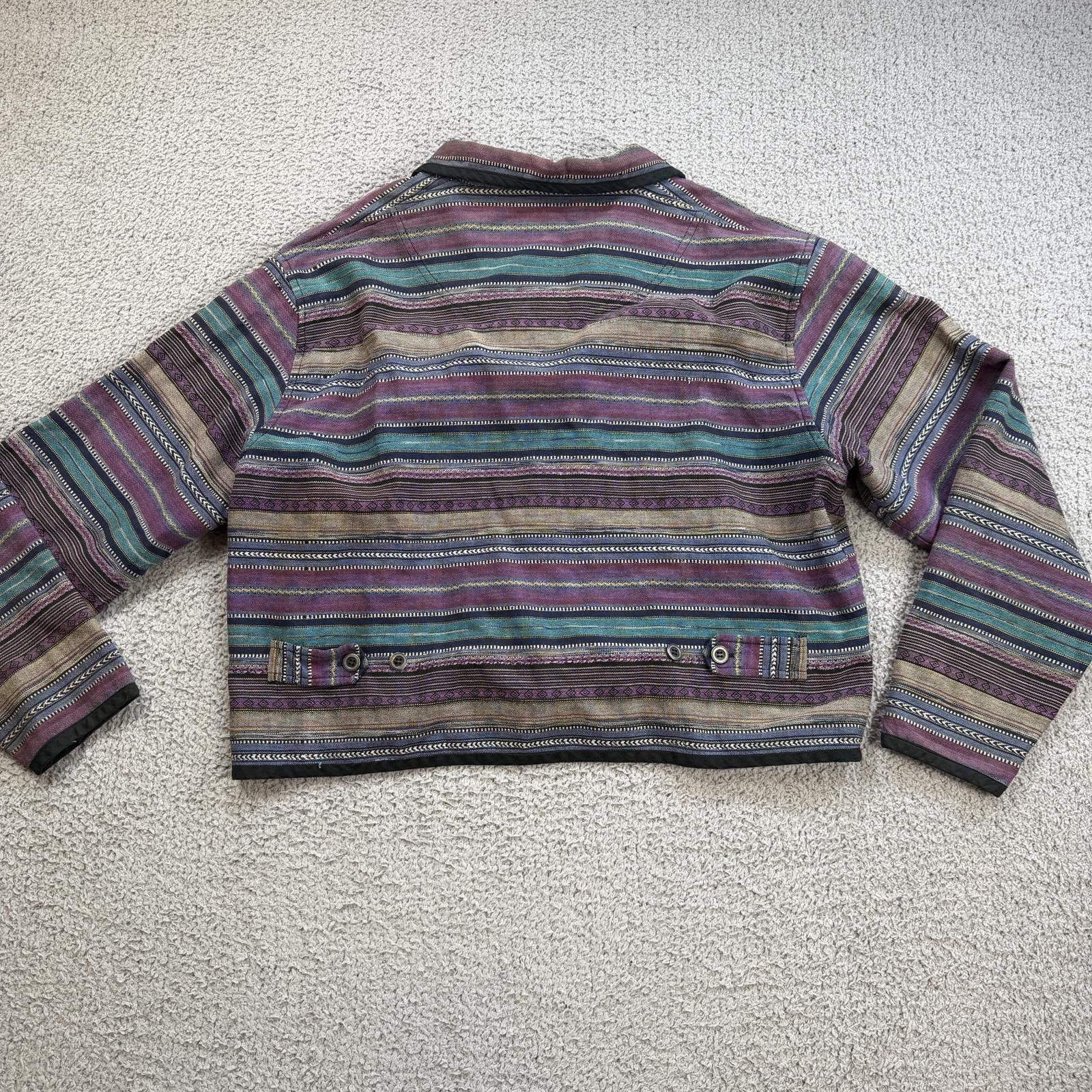 L.L. Bean Vintage LL Bean Southwestern Aztec Woven Jacket XL Cropped Size US XL / EU 56 / 4 - 2 Thumbnail