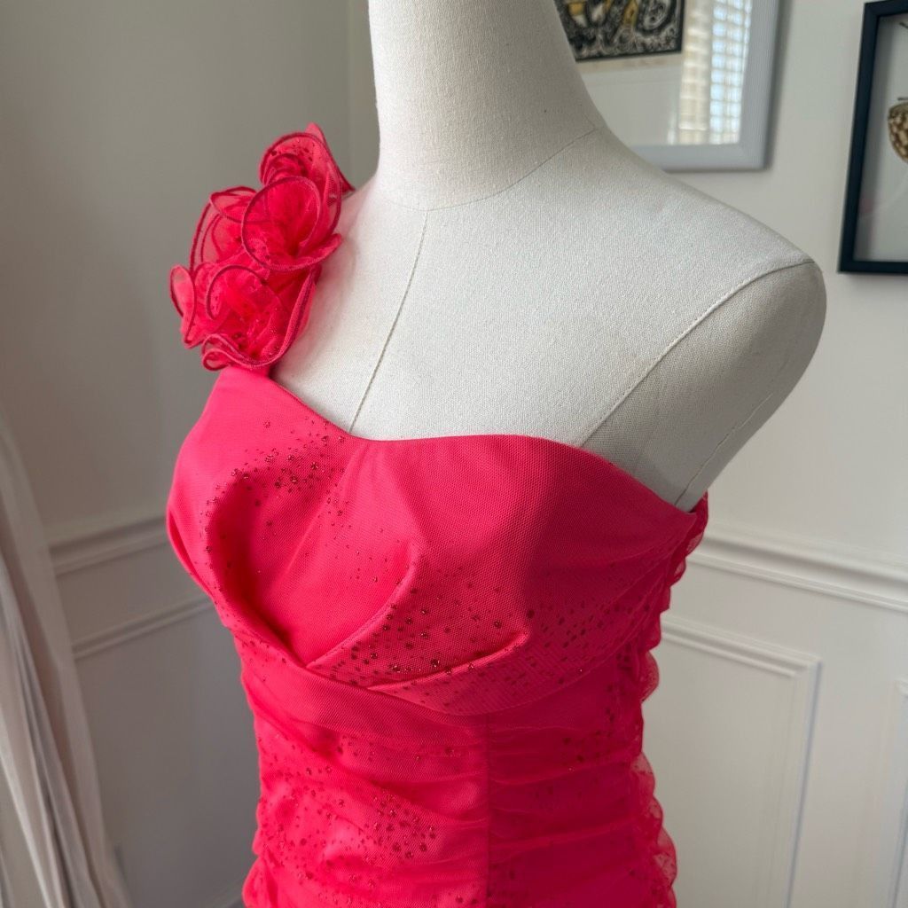 Other Vintage Y2K Byline A Byer One Shoulder Ruched Electric Water Size M / US 6-8 / IT 42-44 - 5 Thumbnail