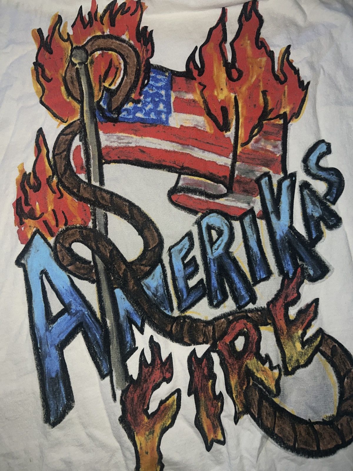 4HUNNID americas fire crop t shirt Size US L / EU 52-54 / 3 - 5 Thumbnail