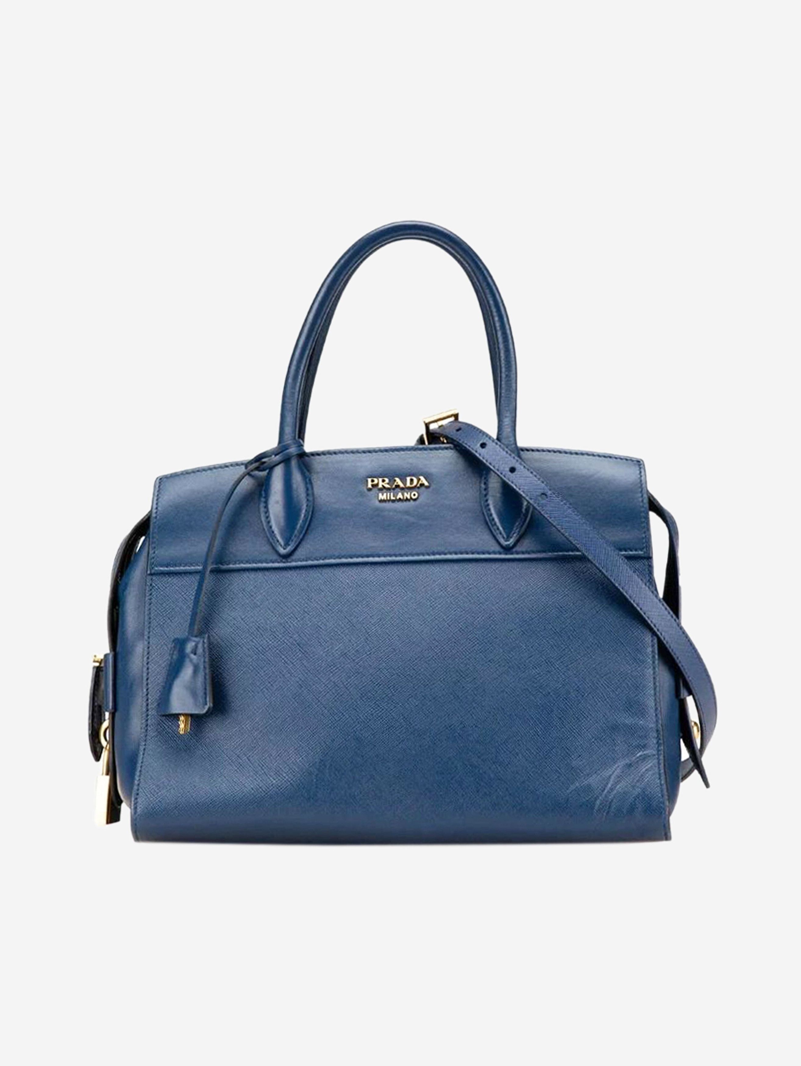Prada Blue Saffiano Esplanade 2way bag Size ONE SIZE - 1 Thumbnail