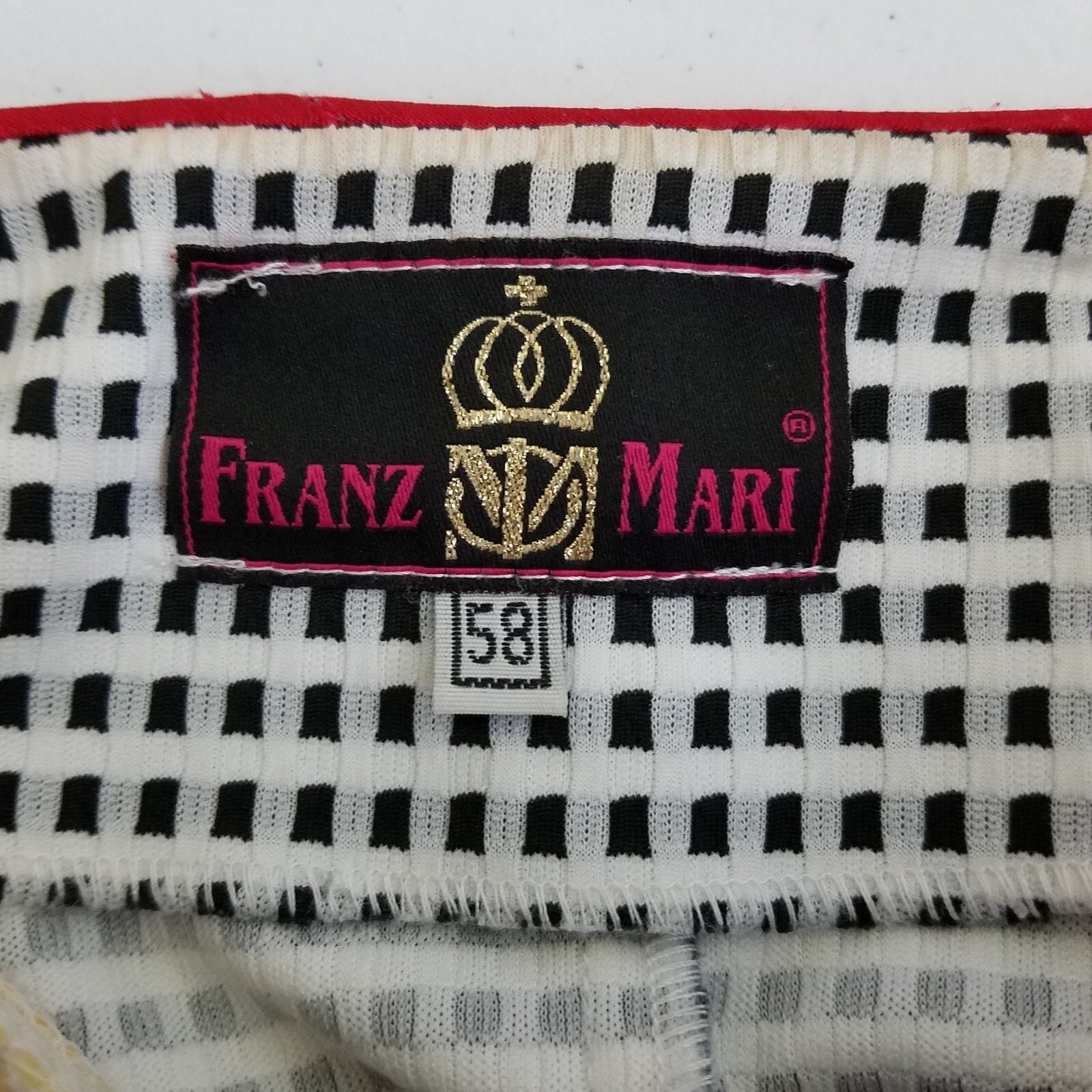 Vintage Designer Franz Mari Collarless Checked Blazer Jacket 58 XL Size XL / US 12-14 / IT 48-50 - 5 Thumbnail