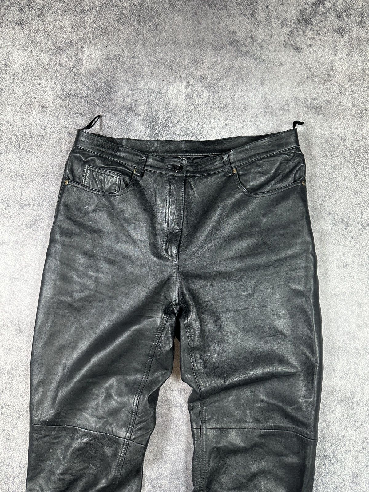 Genuine Leather Y2K Vintage Leather Pants Opium Style Alt Biker USA Rare M Size US 31 - 4 Thumbnail