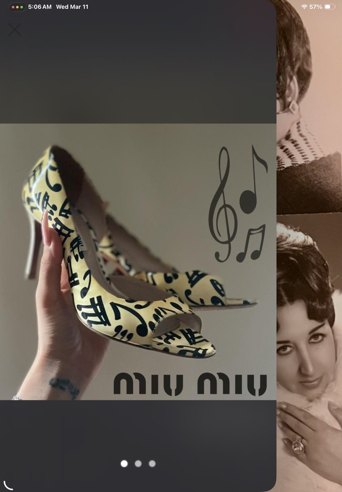 Miu Miu Miu miu musical note shoes Size US 6.5 / IT 36.5 - 1 Thumbnail