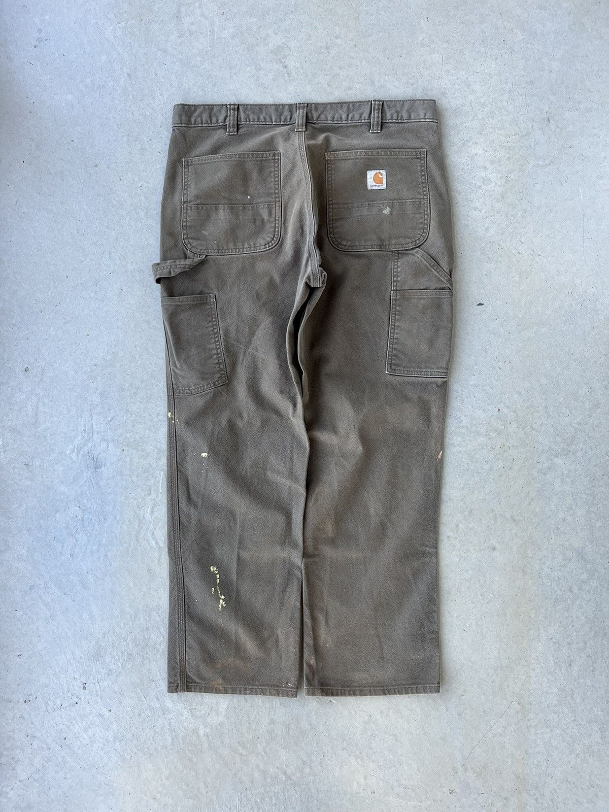 Carhartt Vintage 00s Carhartt Brown Paint Splattered Workwear Pants Size US 36 / EU 52 - 1 Thumbnail