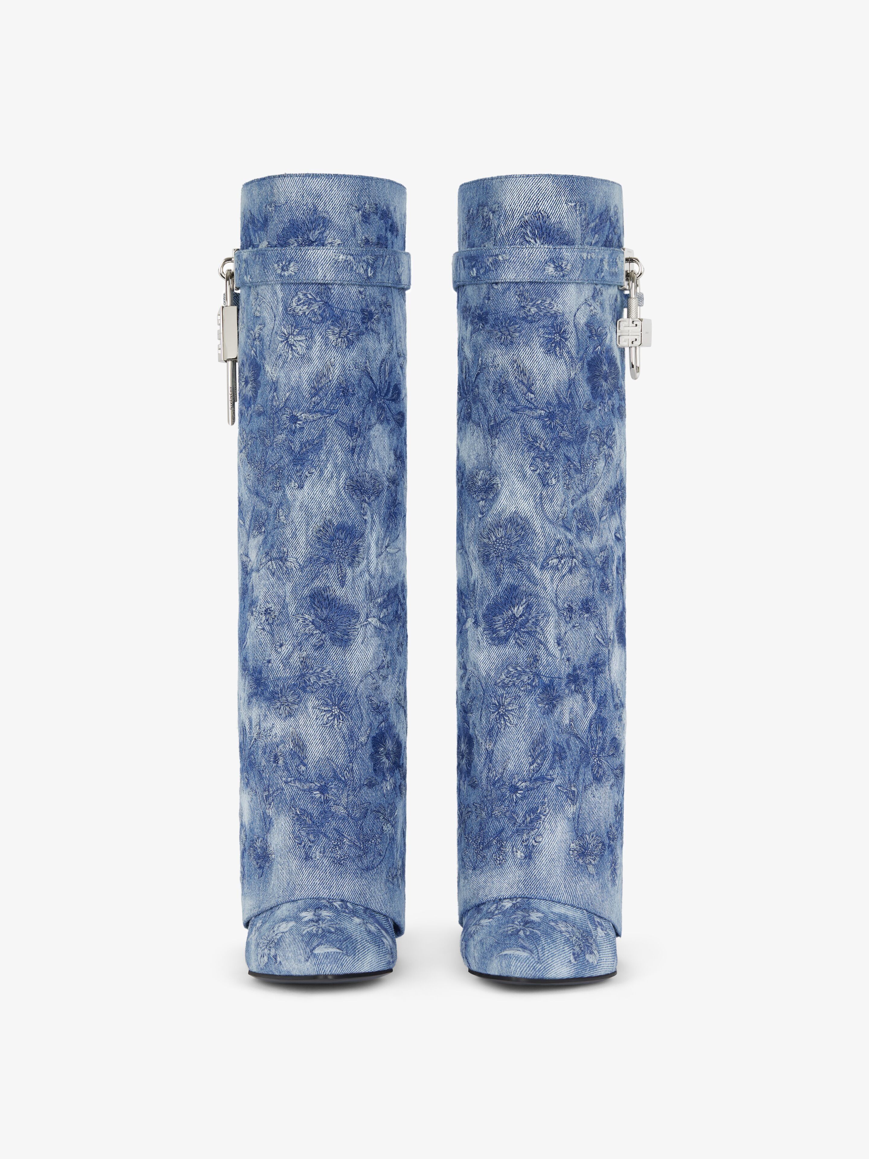 Givenchy oc11z0725 Shark Lock Boots in Medium Blue Size US 10 / IT 40 - 3 Thumbnail