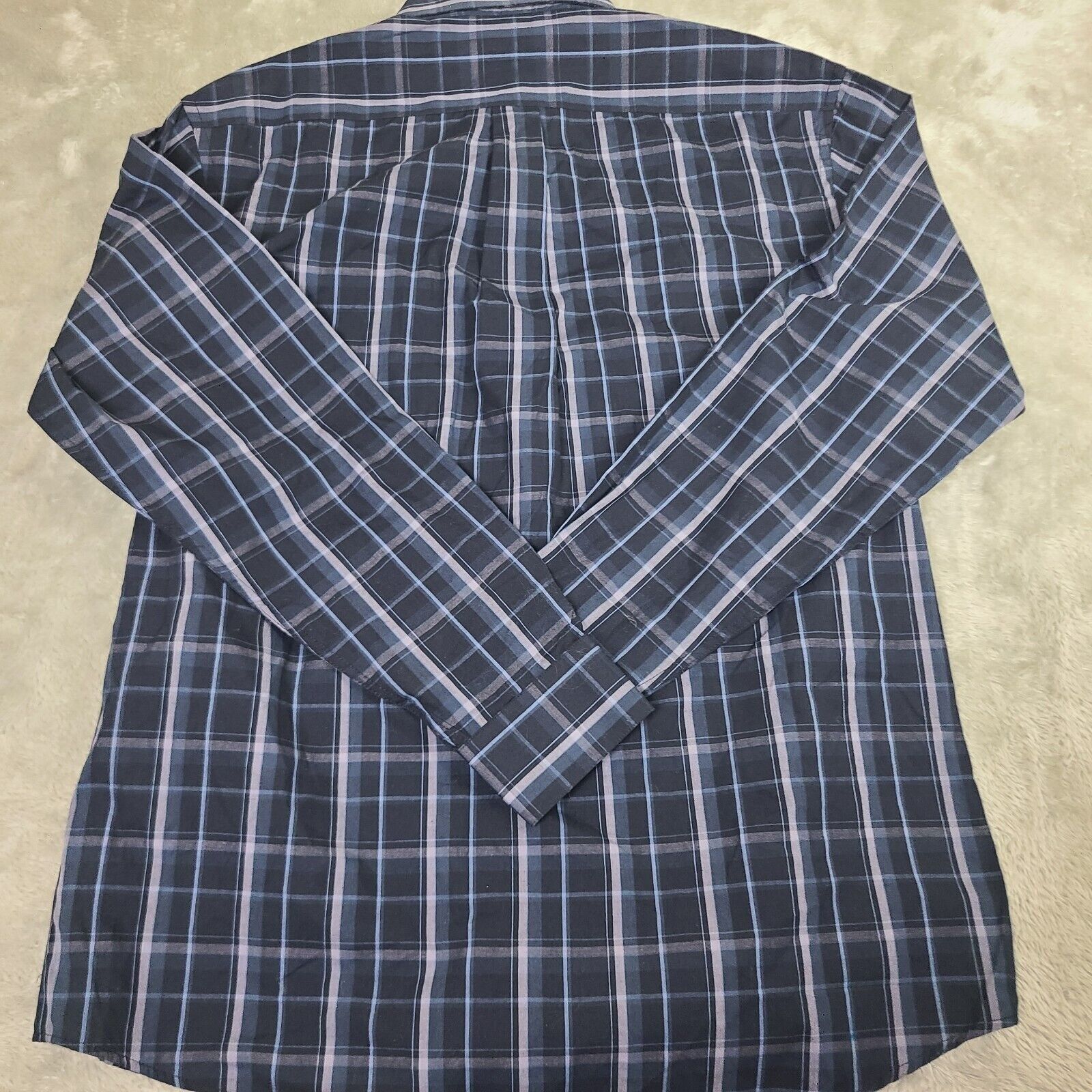 Vintage F/X FUSION Shirt Mens XL Blue/Black Plaid Long Sleeve Butto Size US M / EU 48-50 / 2 - 9 Thumbnail
