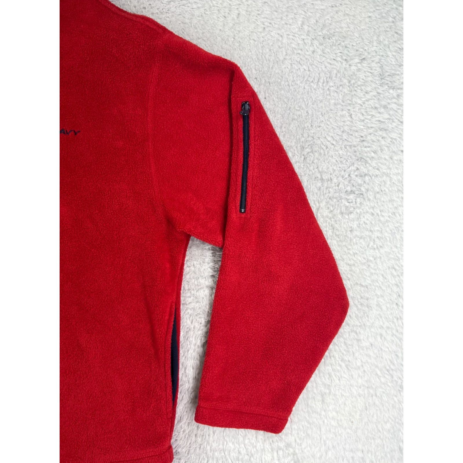 Old Navy Old Navy Mens Sweater Shirt Large Red 1/4 Zip Fleece Mock Neck Long Sleeve Polyester Embroidered Logo 90s? Size US L / EU 52-54 / 3 - 5 Thumbnail