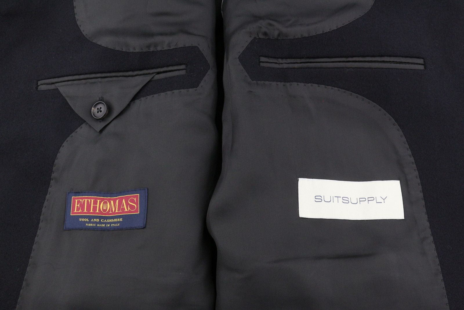 Suitsupply VICENZA UK46S Dark Blue Wool Cashmere Coat 88182 Size US XL / EU 56 / 4 - 7 Thumbnail